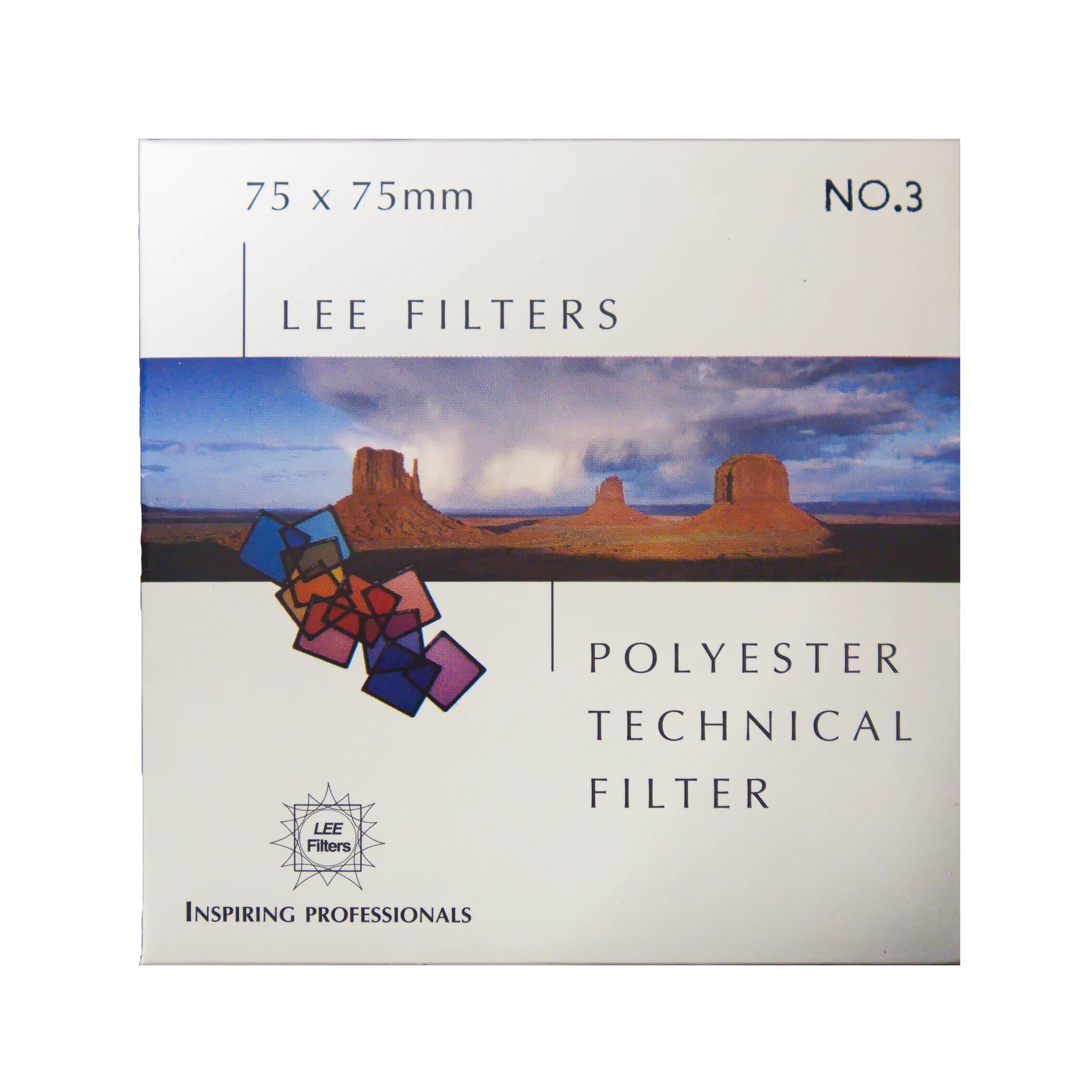 LEE FILTERS 75mm x 75mm No.3 Polyester Filter
