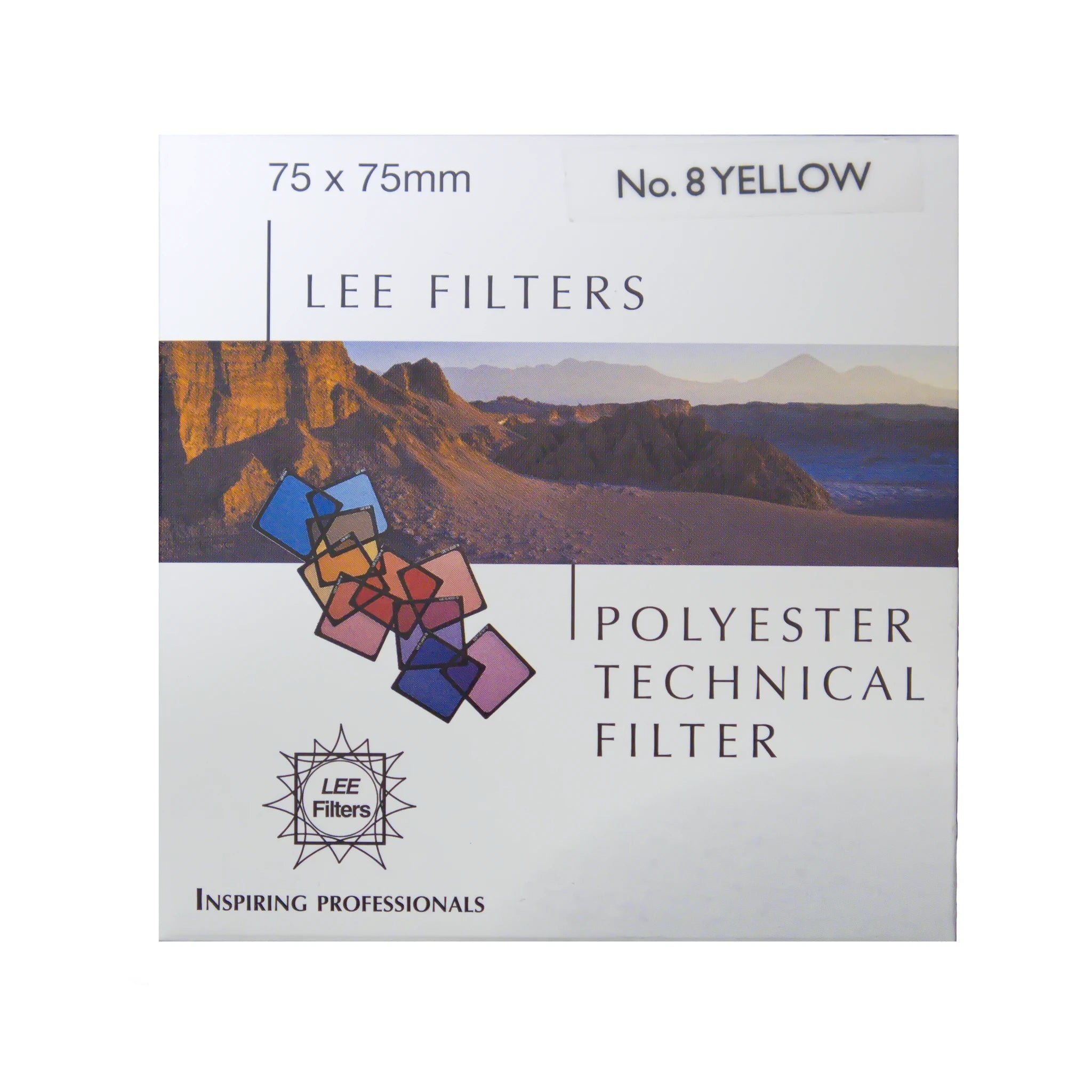LEE FILTERS 75mm x 75mm No.8 Polyester Filter