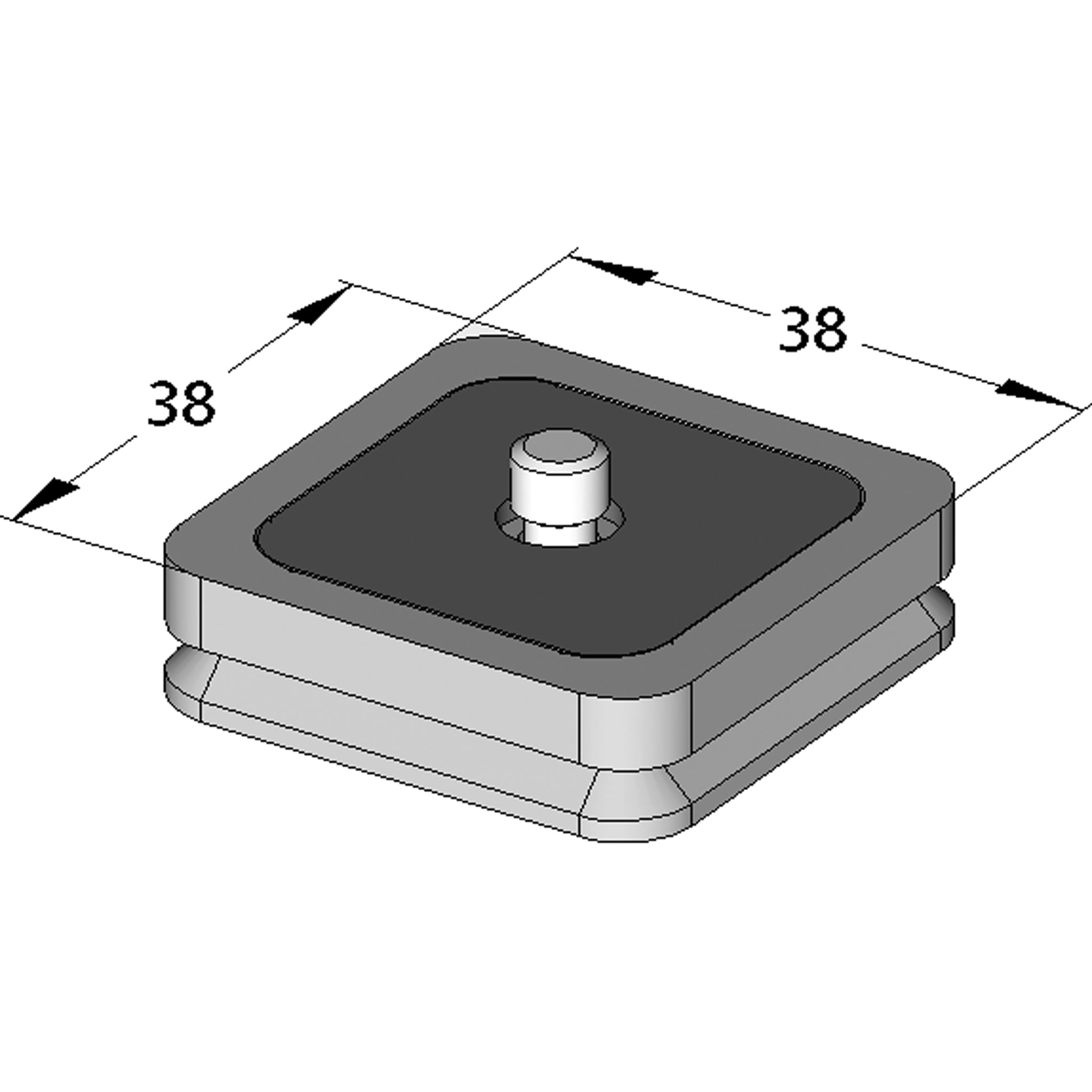 Arca Swiss Quick Release 38mm Square Camera Plate 1/4" 802208