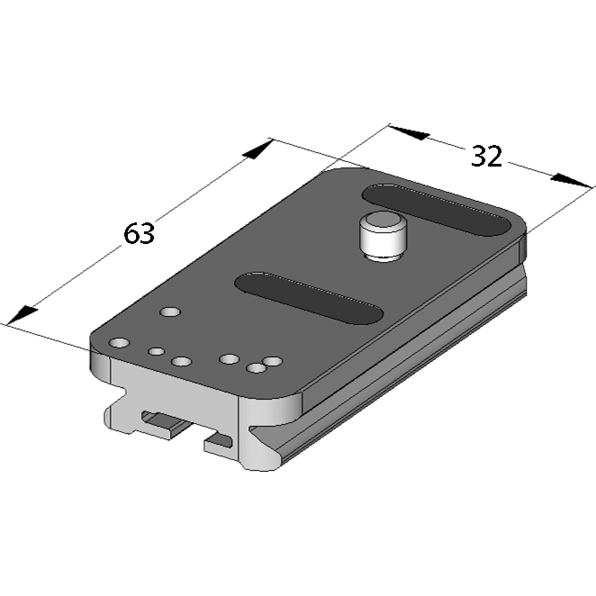 Arca Swiss MonoballFix Quick Release Camera Plate 60 x 32mm 802270