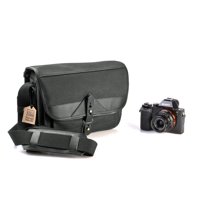 Sacoche Fogg B-Laika Tissu Noir et Cuir Noir