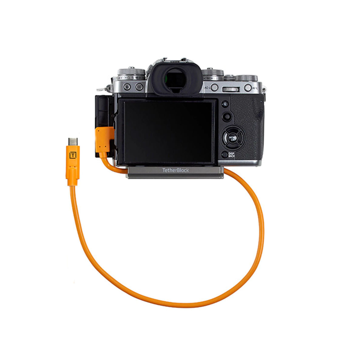 Tether Tools TetherPro USB-C to USB-C Right Angle Adaptor Pigtail 20" (50cm) High-Visibilty Orange