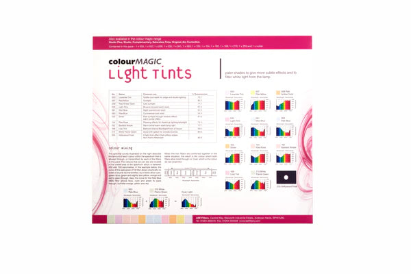 LEE Filters Colour Magic Light Tints Lighting Gel Pack