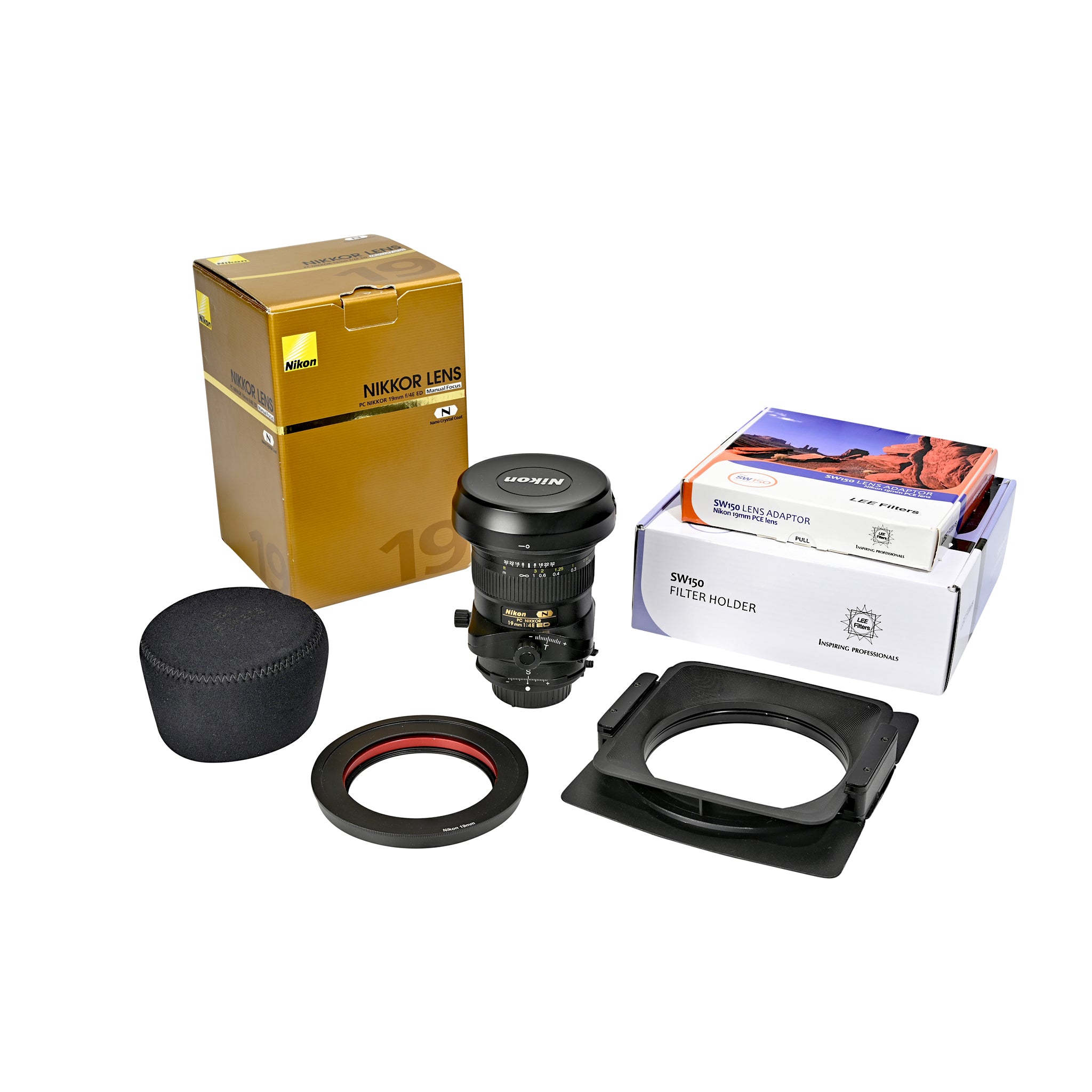 Pre-Owned Nikon 19mm f4 PC Nikkor E ED Lens & Accessories