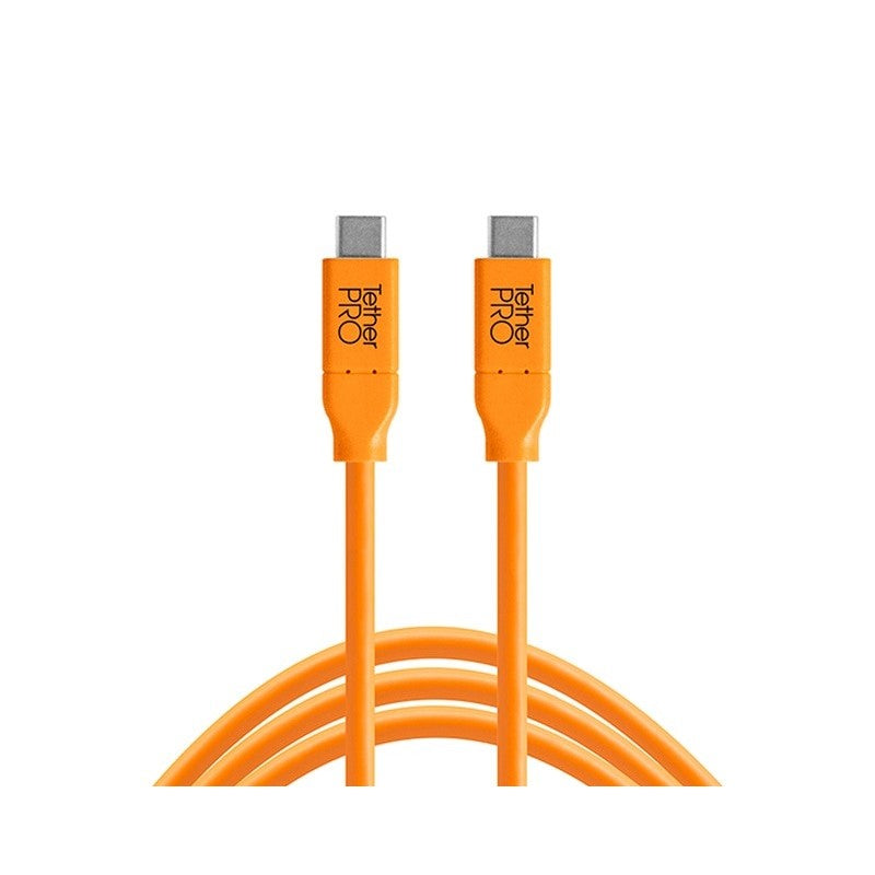 TetherTools CUC03-ORG TetherPro USB-C a USB-C, cable naranja de 3' (0,9 m)