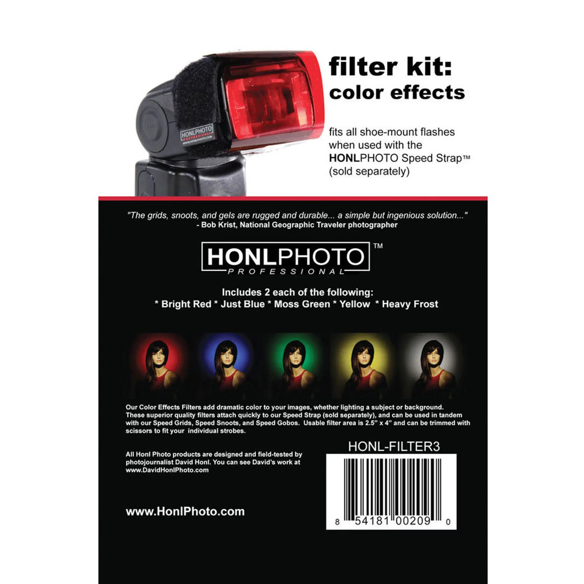 Kit de efectos de color fotográfico Honl (gel)