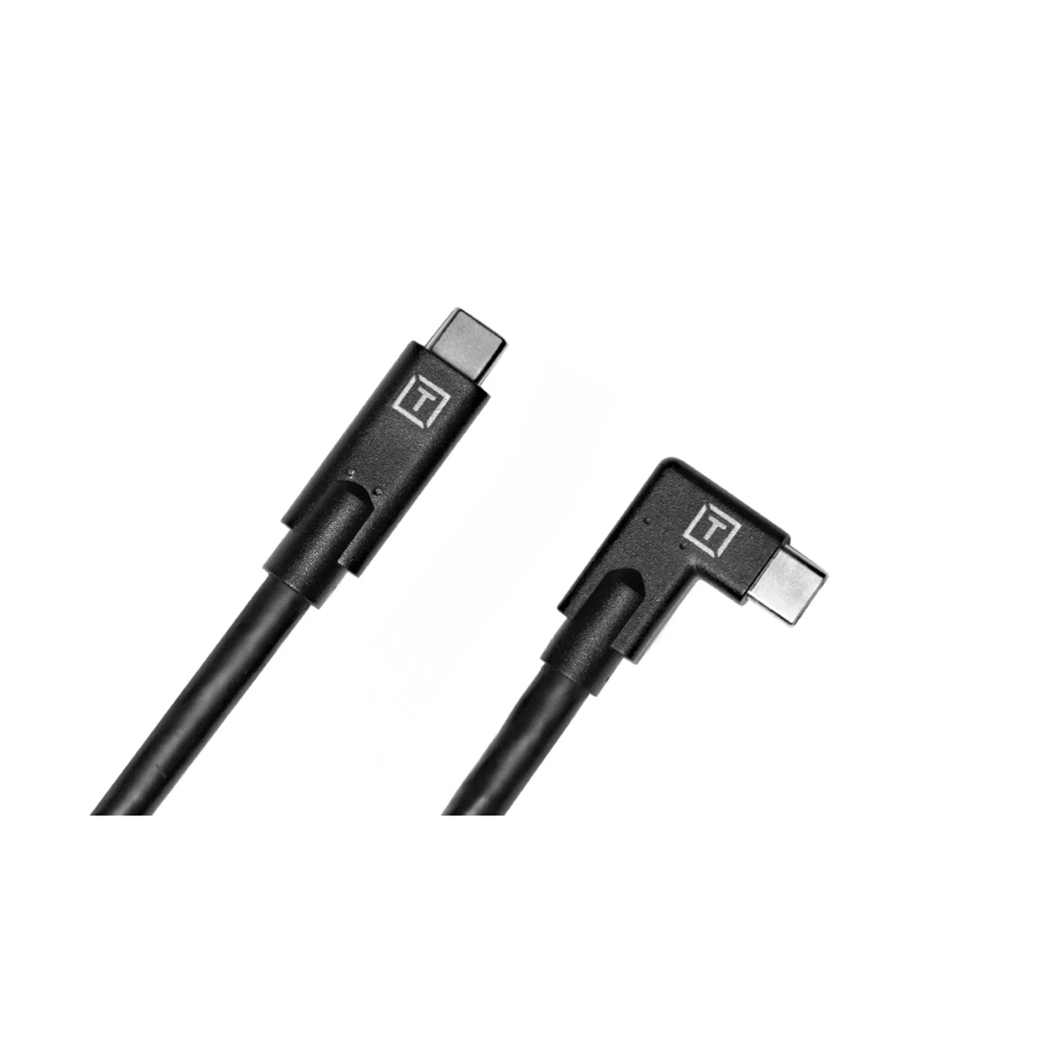 TetherTools TetherPro USB-C to USB-C Right Angle 15' (4.6 m) Black CUC15RT-BLK