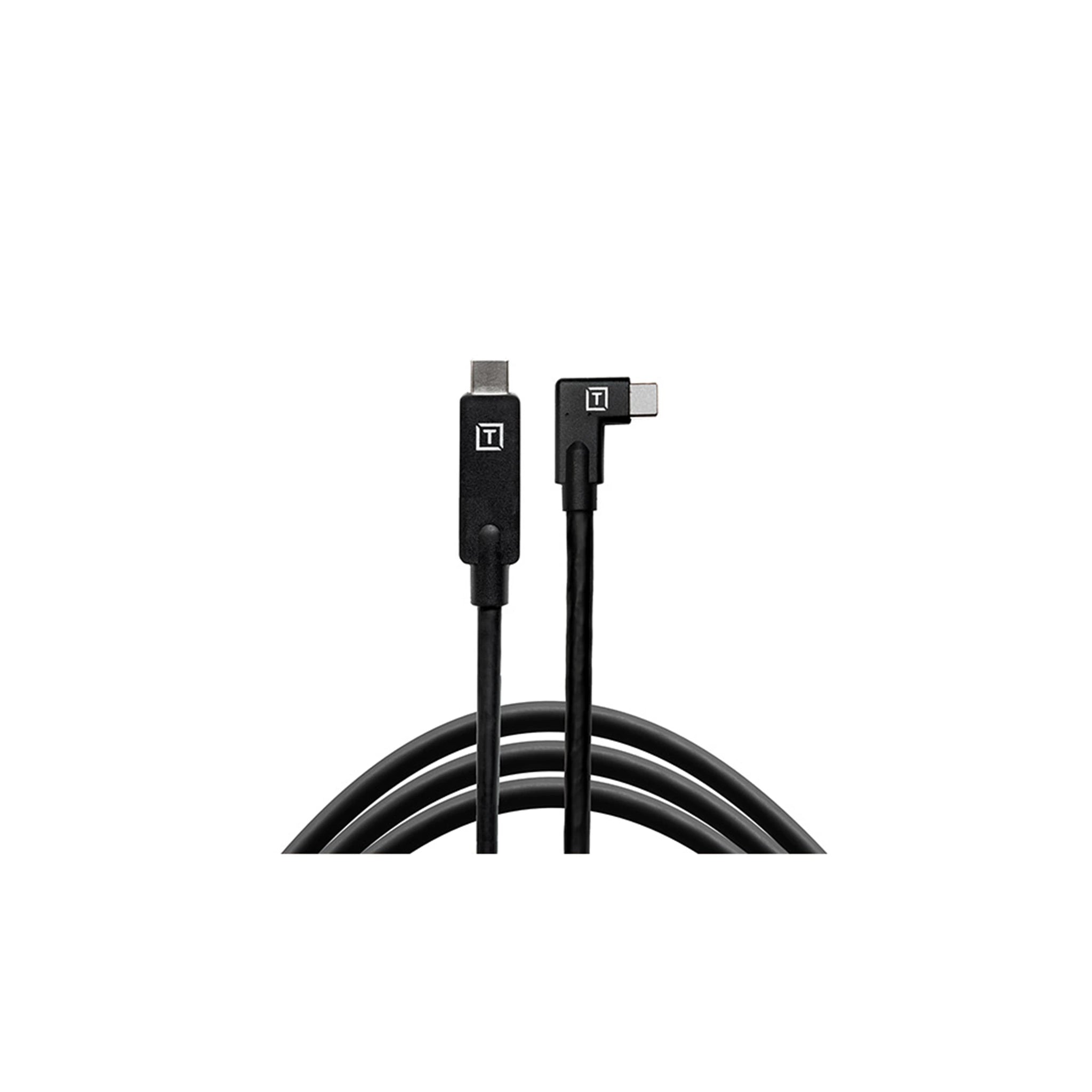 TetherTools TetherPro USB-C to USB-C Right Angle 15' (4.6 m) Black CUC15RT-BLK
