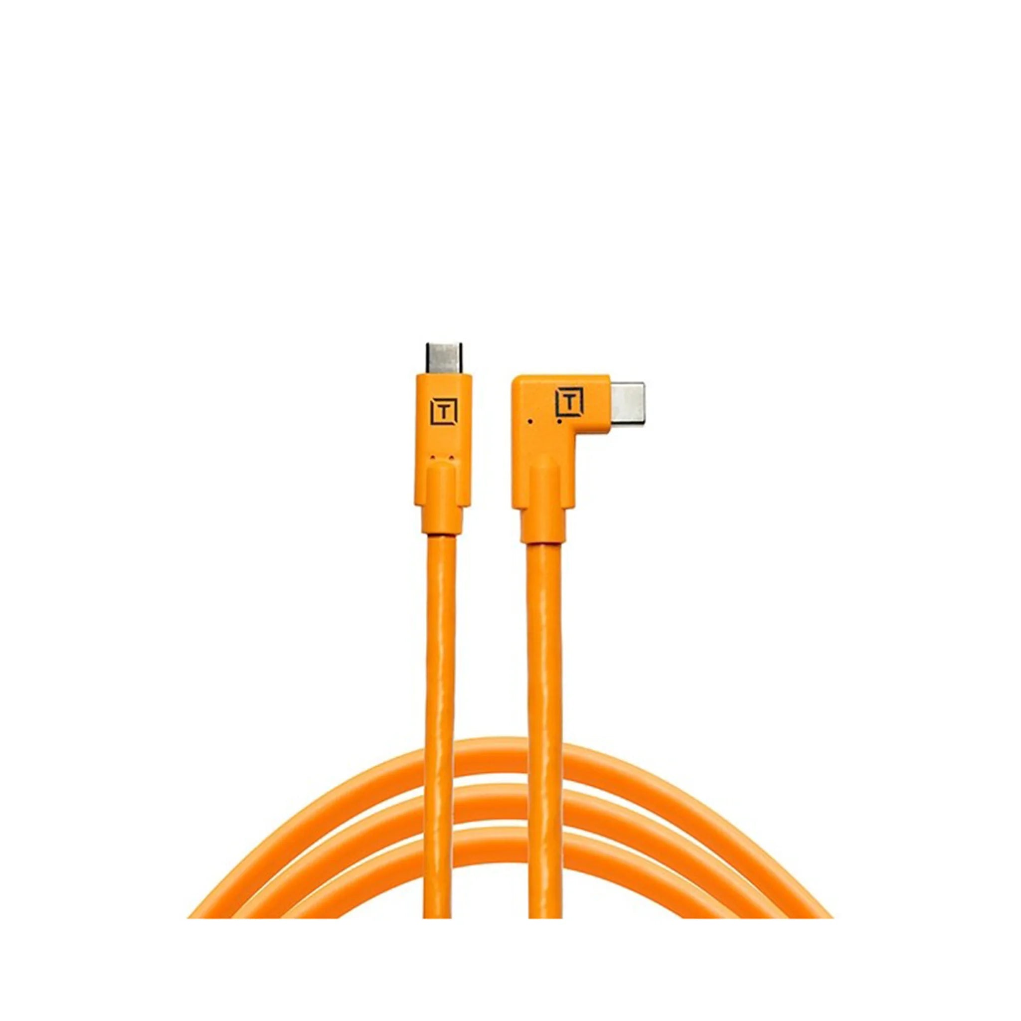 TetherTools TetherPro USB-C to USB-C Right Angle 15' (4.6 m) Orange CUC15RT-ORG