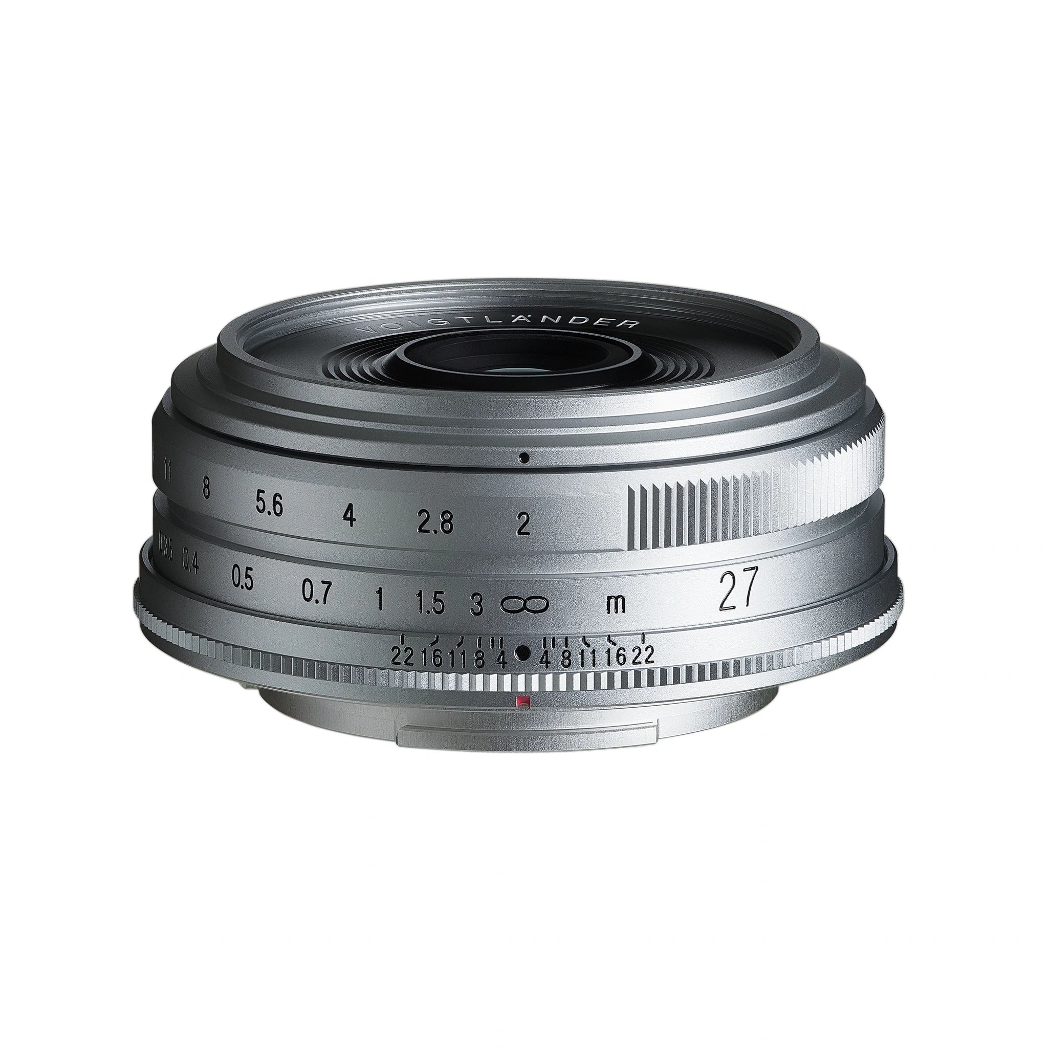 Voigtlander 27mm f2 ULTRON Fuji X Mount Lens Silver