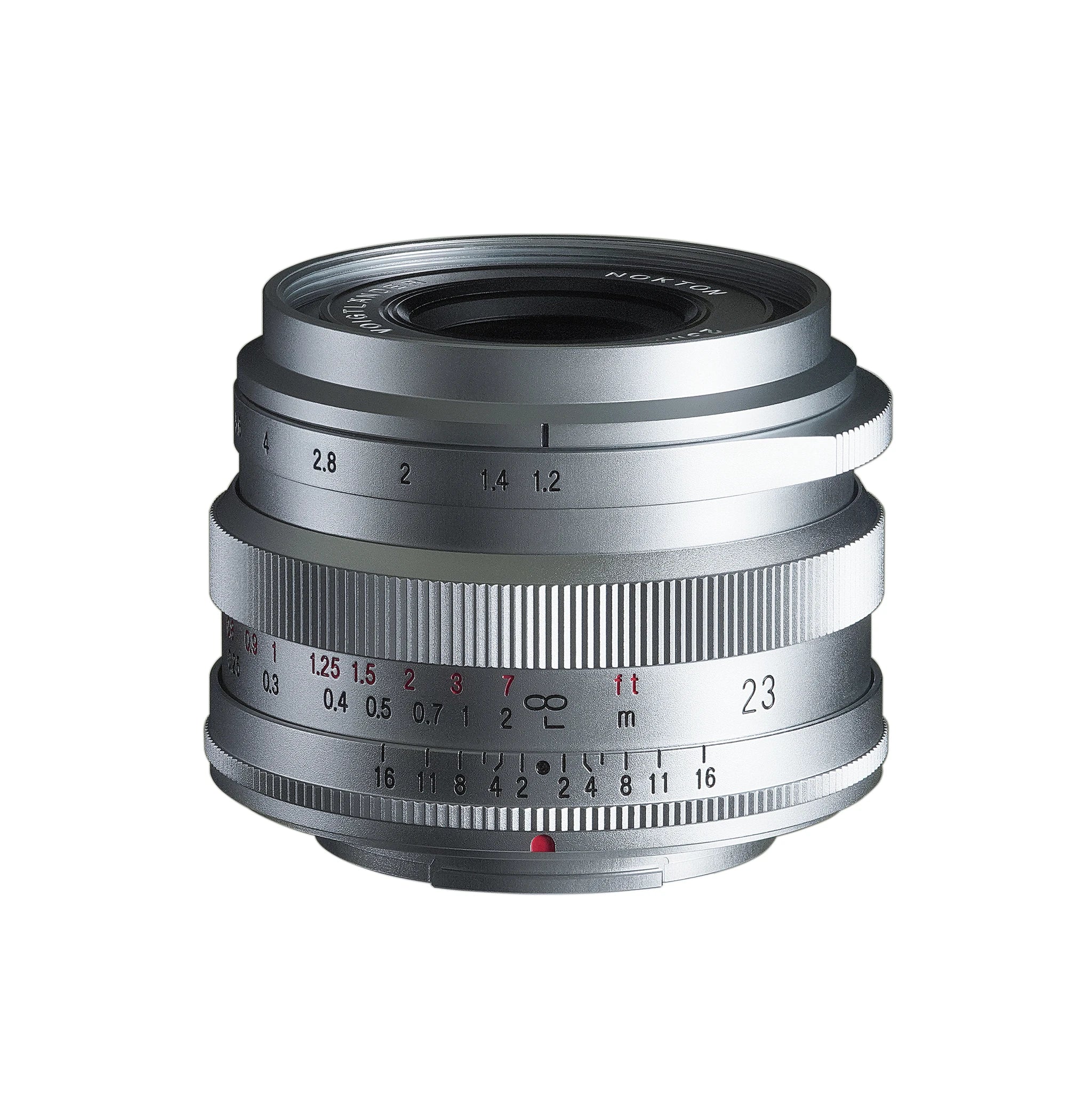 Voigtlander 23mm f1.2 Nokton Aspherical Fuji X Mount Silver Lens