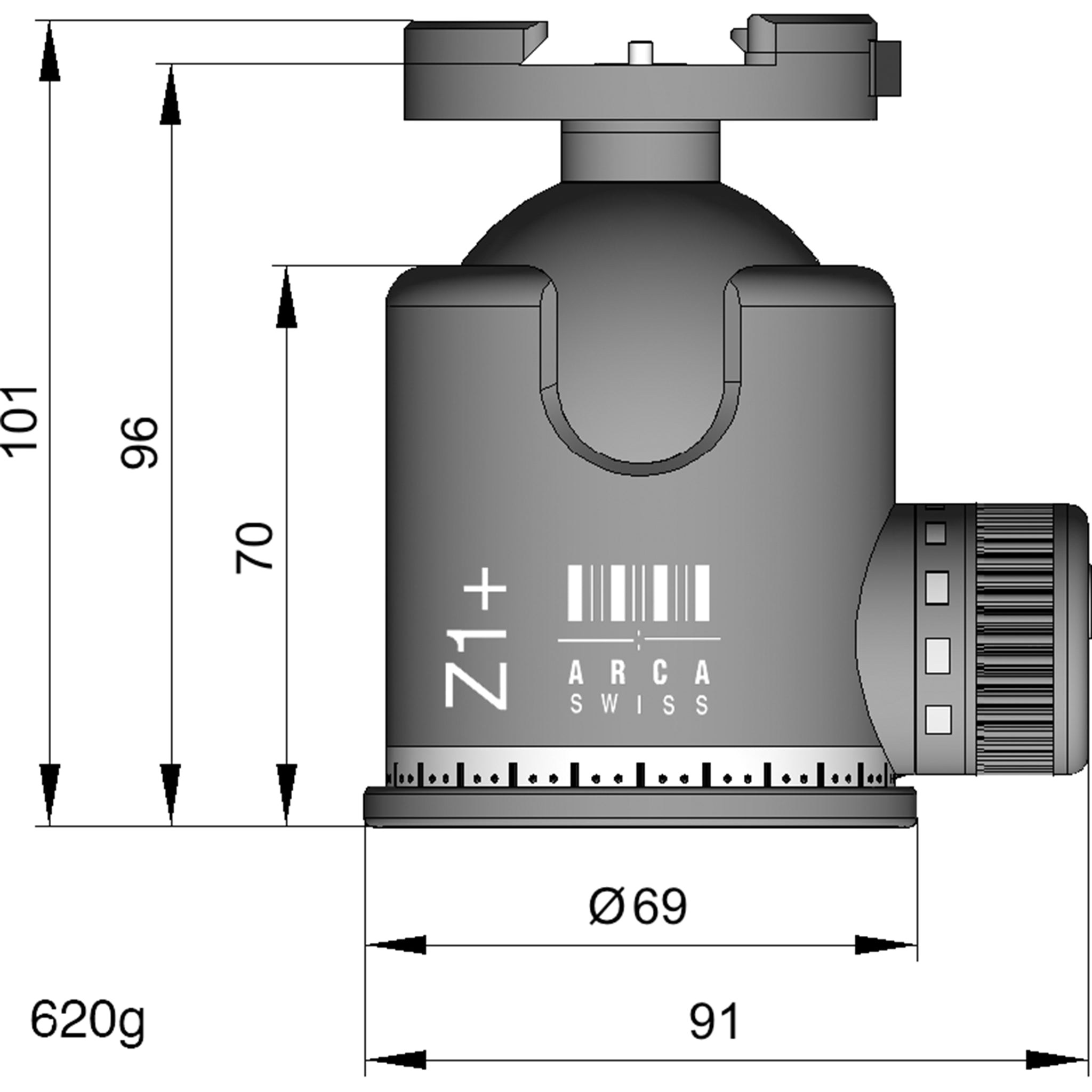 Arca Swiss Monoball Z1+ SP with MonoballFix Device