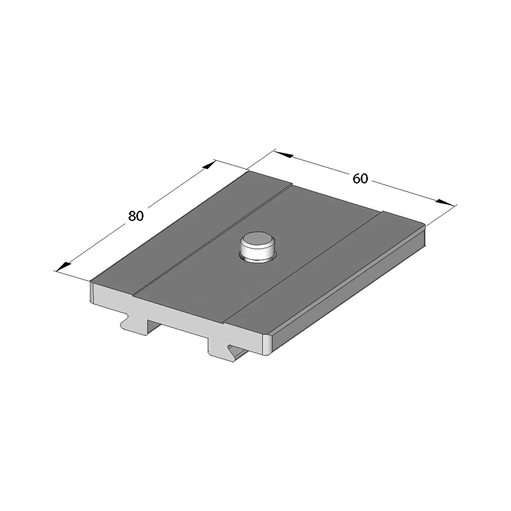 Placa de cámara universal Arca Swiss de liberación rápida de 80 mm, 3/8"