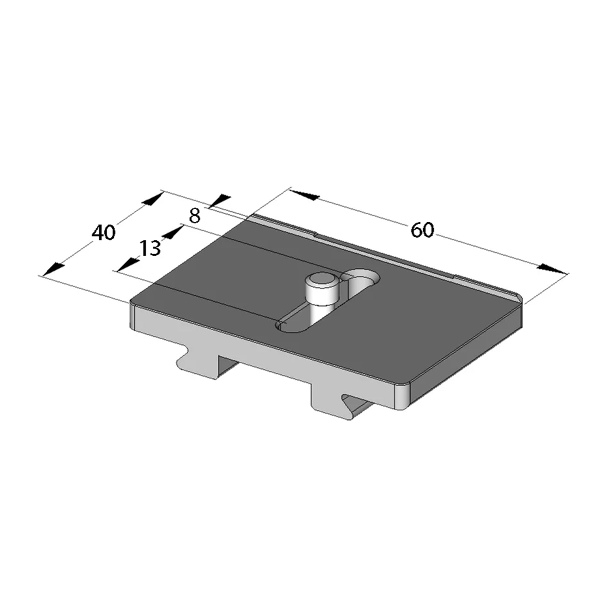 Arca Swiss 35mm Anti-Twist Quick Release Plate with 1/4" Screw for 35mm Cameras