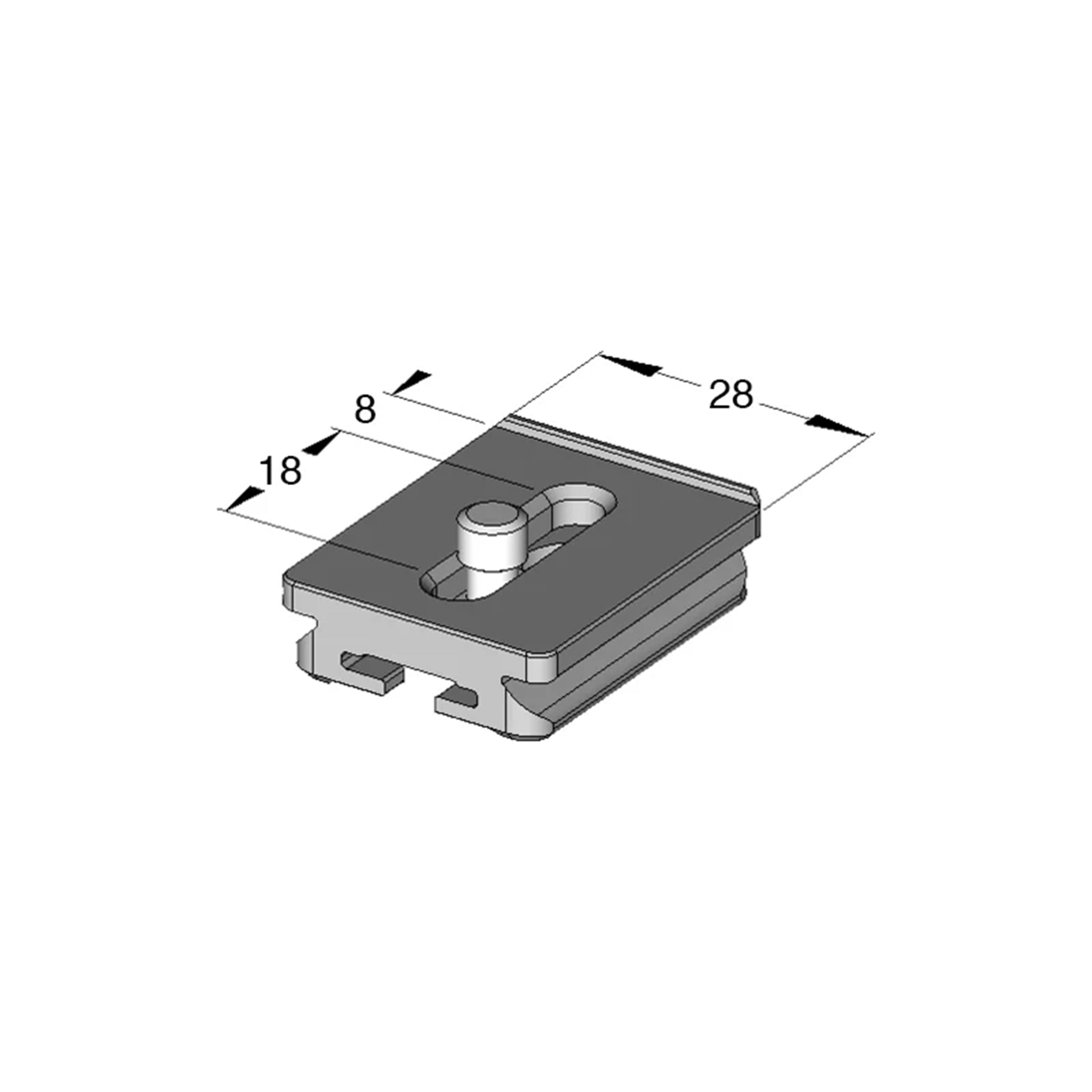 Arca Swiss MonoballFix Plaque de caméra à dégagement rapide 35 mm avec rebord anti-torsion