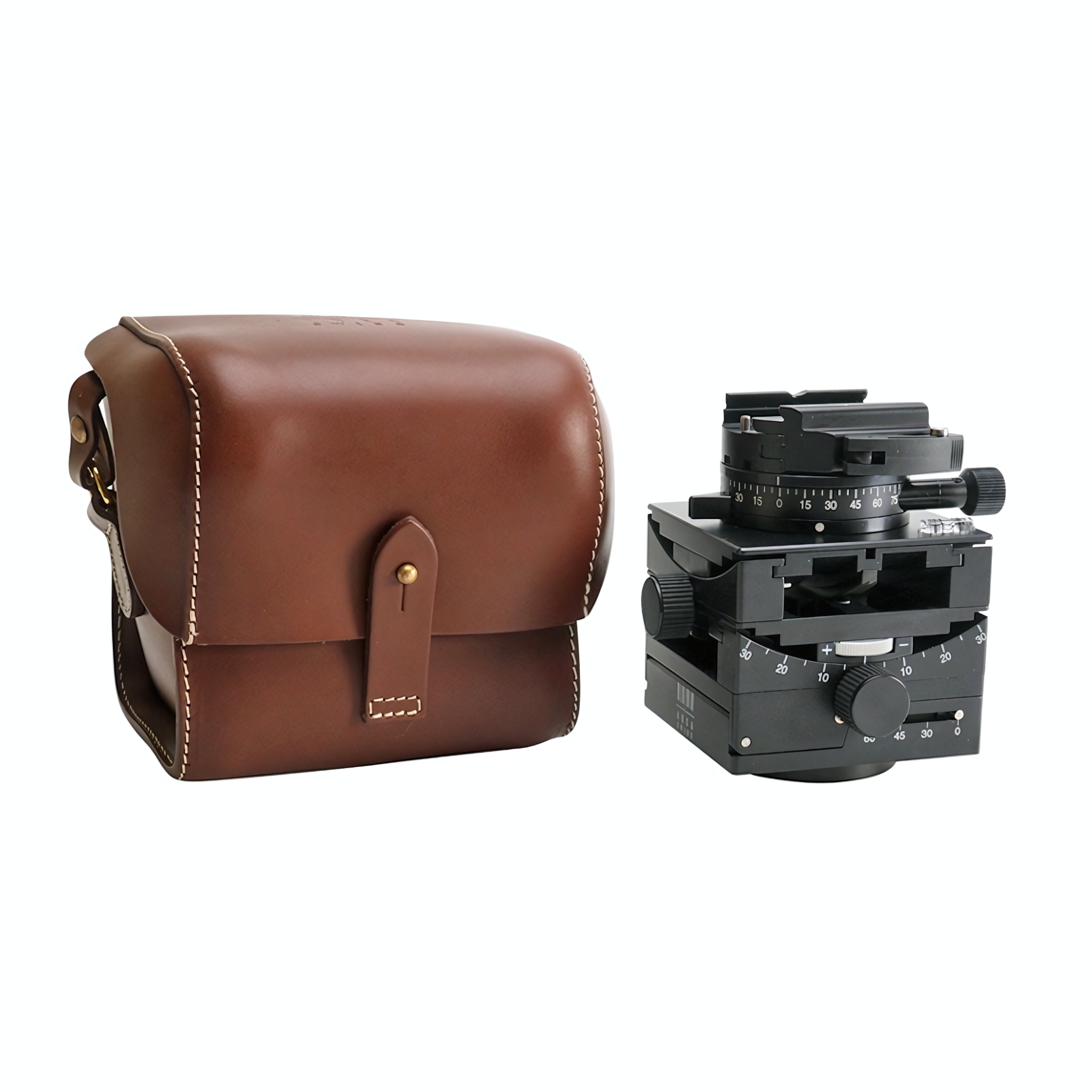 Arca Swiss C1 Cube GP Tripod Head Geared Panning with Quickset FlipLock Device and Leather Case