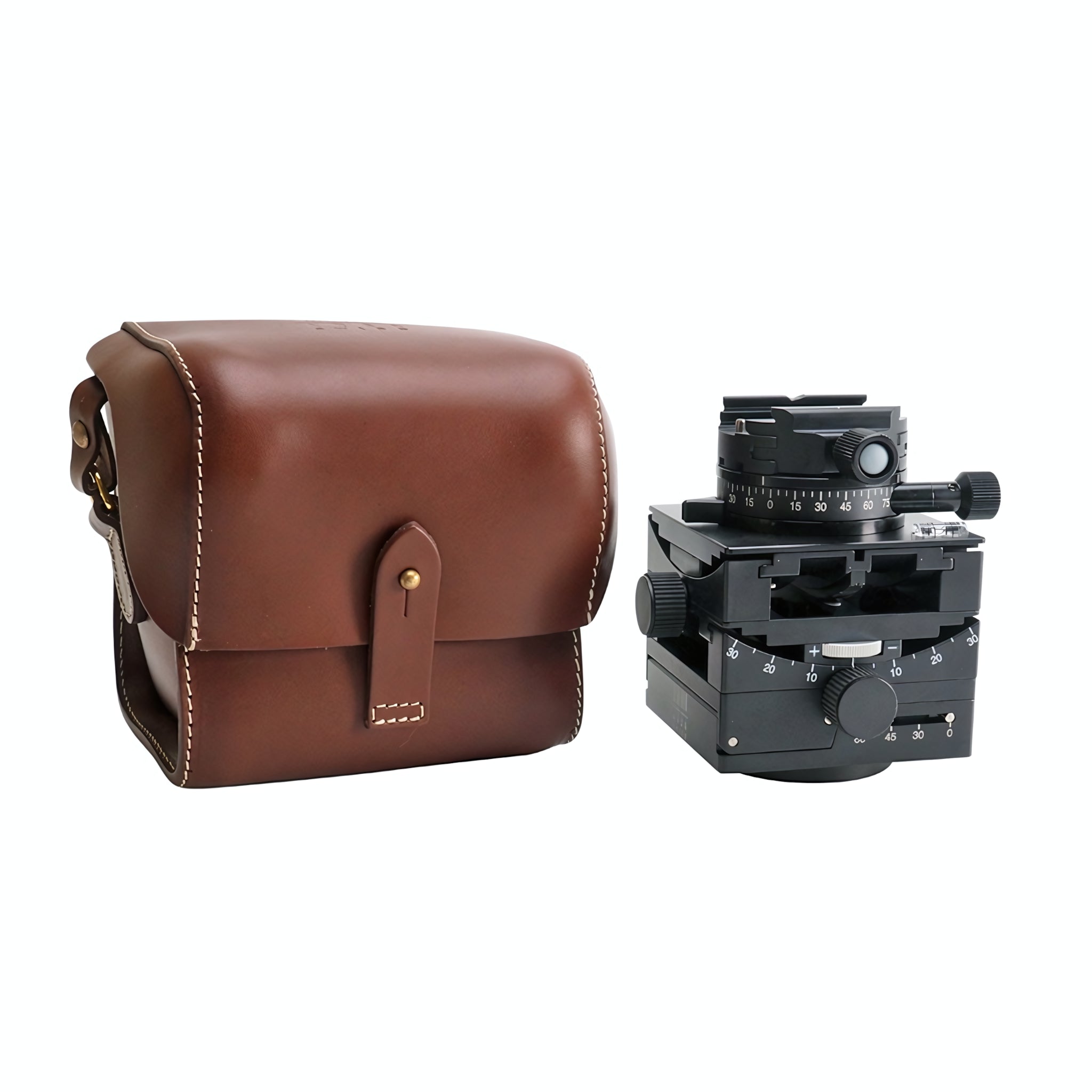 Arca Swiss C1 Cube GP Tripod Head Geared Panning with Quickset Classic Device and Leather Case