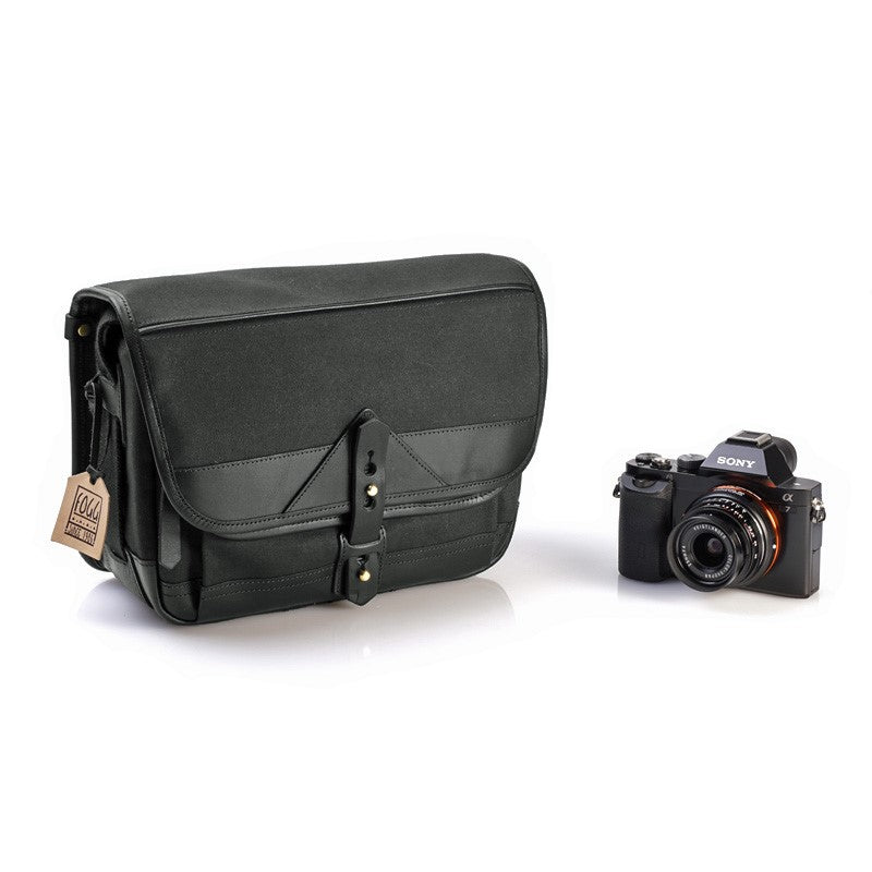 Sacoche Fogg B-Laika Tissu Noir et Cuir Noir