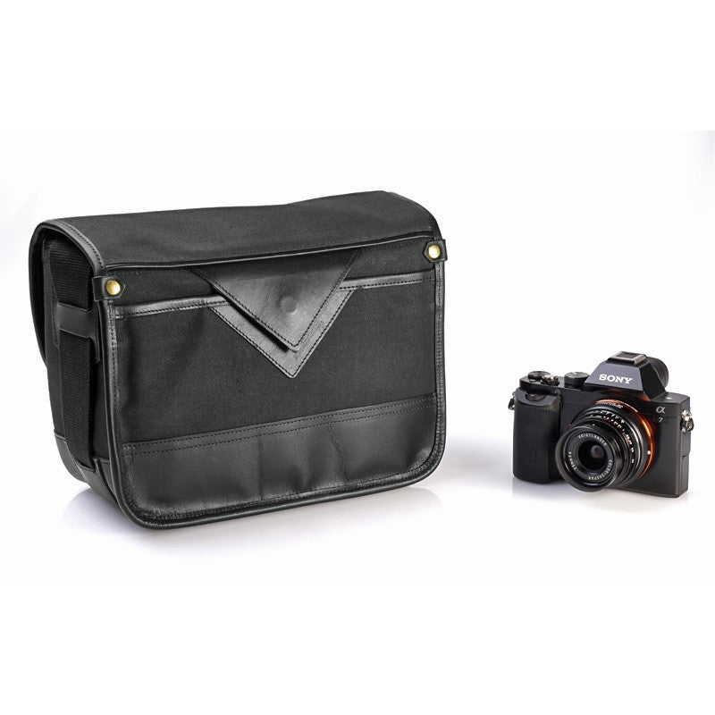 Bolso Satchel Fogg B-Laika Tejido negro con piel negra