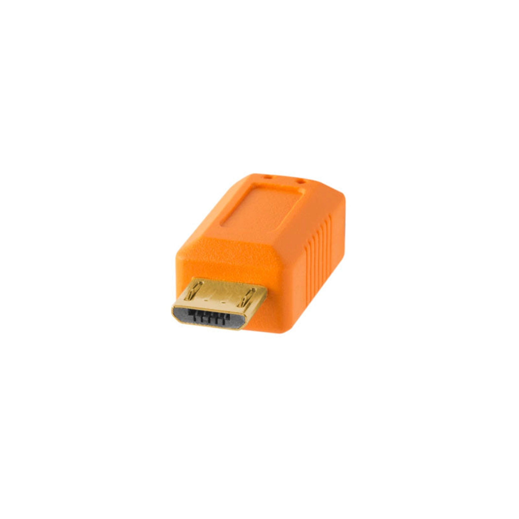 TetherTools CU5430ORG TetherPro USB 2.0 Male A to Micro B 5 Pin 15' (4.6m) Cable