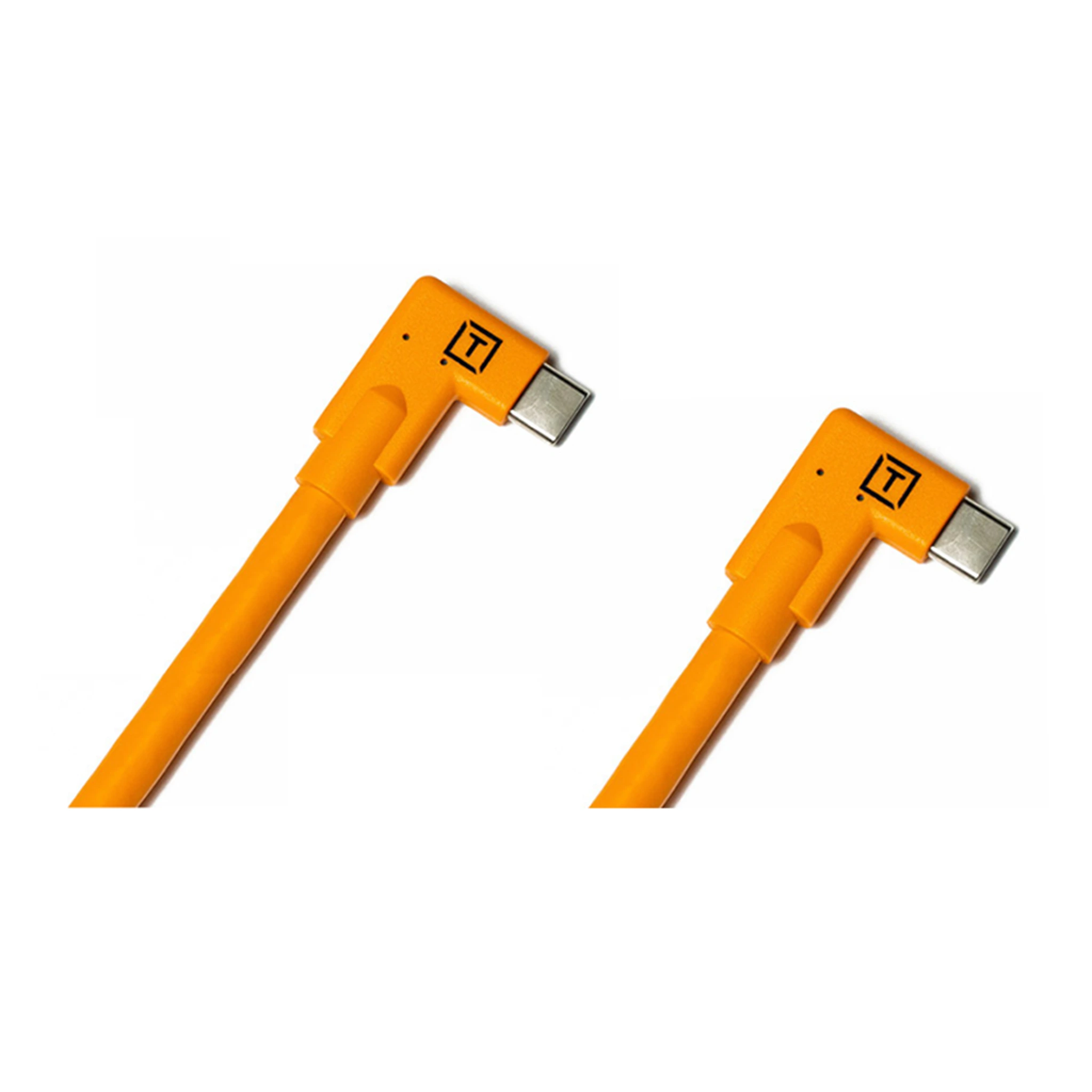 TetherTools TetherPro USB-C to USB-C Dual Right Angle Cable Orange CUC15RT2RT-ORG