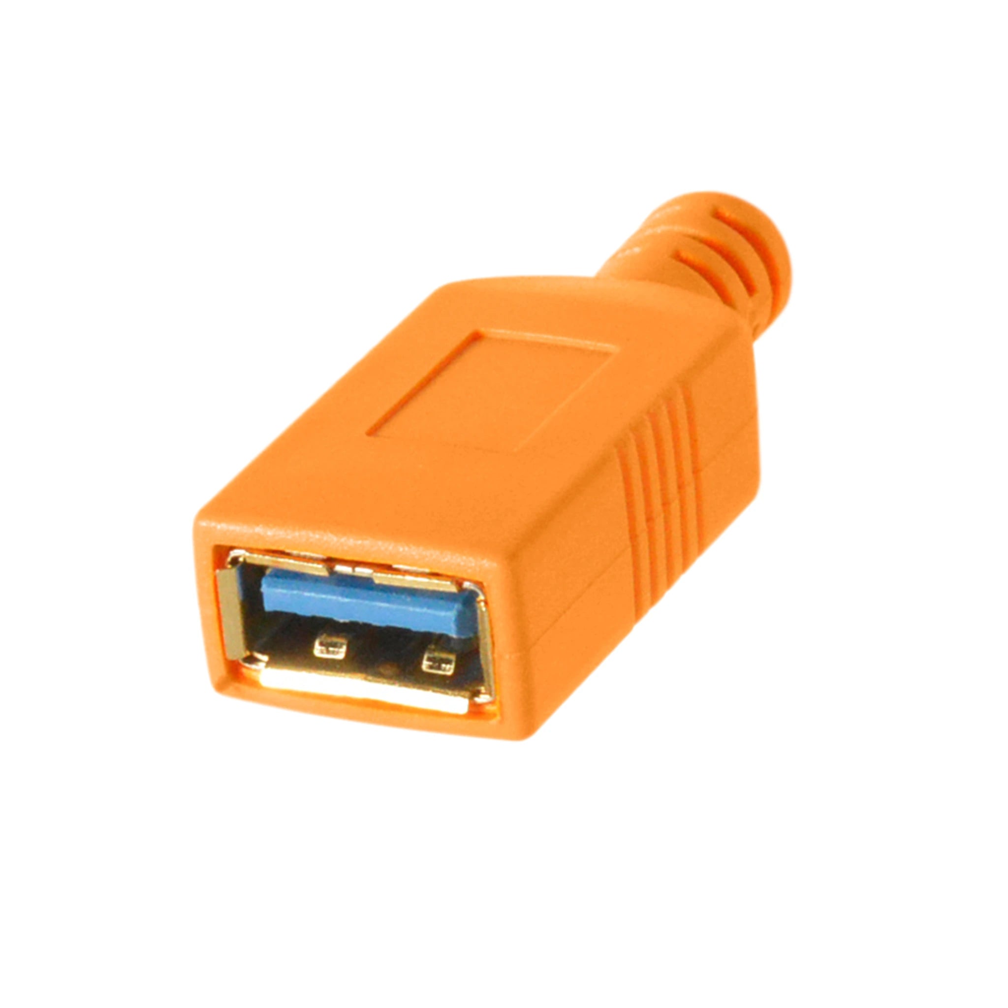 TetherTools CUCA415-ORG Adaptador TetherPro USB-C a USB hembra (extensor), cable naranja de 15' (4,6 m)