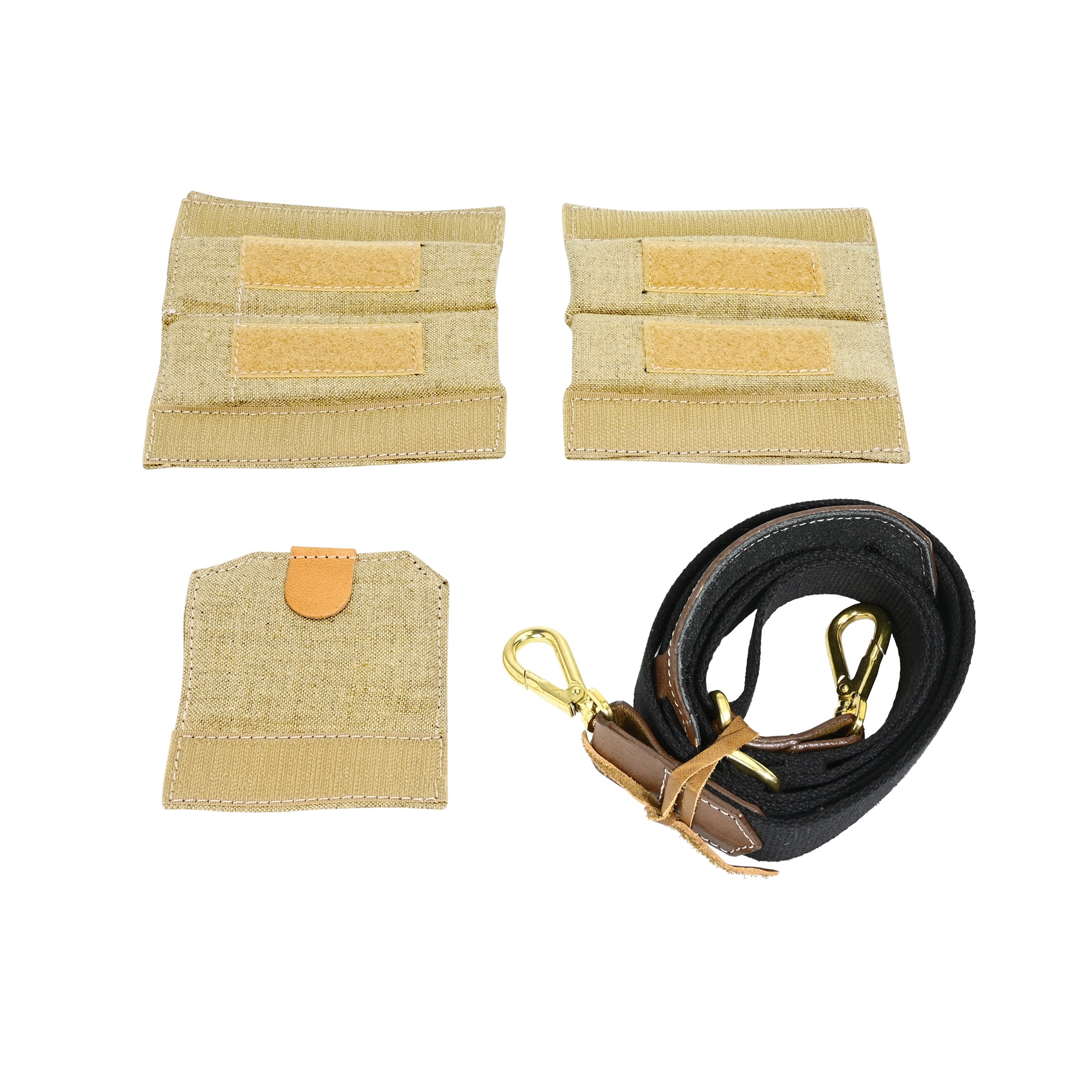 Bolso Fogg B-Laika Tejido Negro con Piel Habana