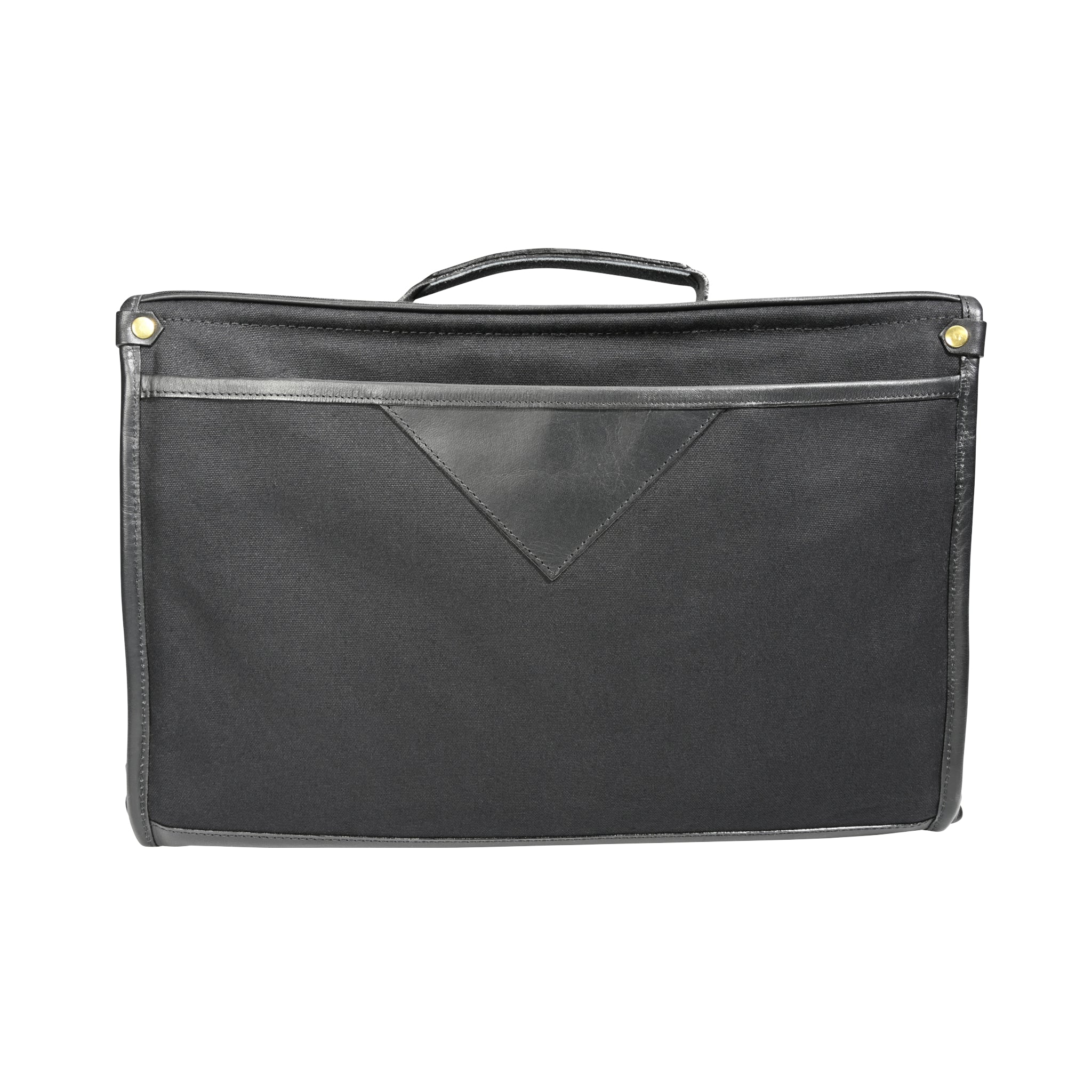 Fogg Baby Grand 13" Messenger Bag Black Fabric with Black Leather