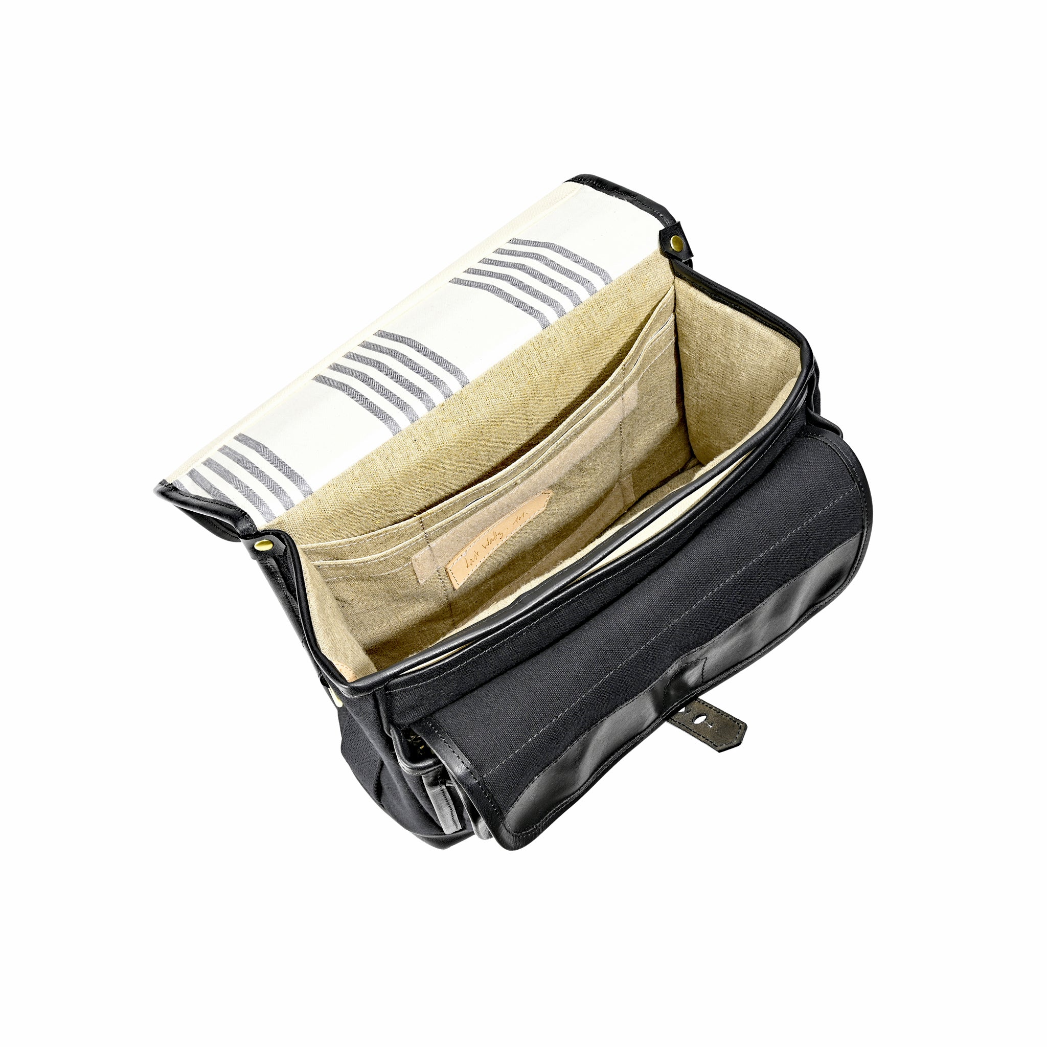 Sacoche Fogg Last Waltz Tissu Noir et Cuir Noir