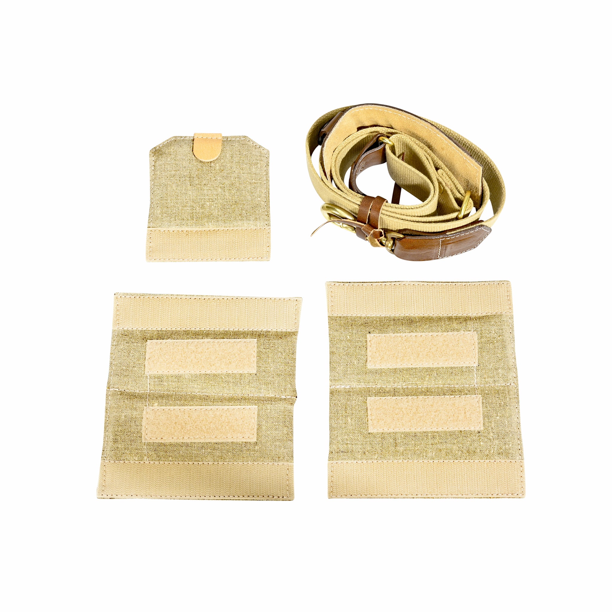 Sacoche Fogg Last Waltz Tissu Vert et Cuir Havane