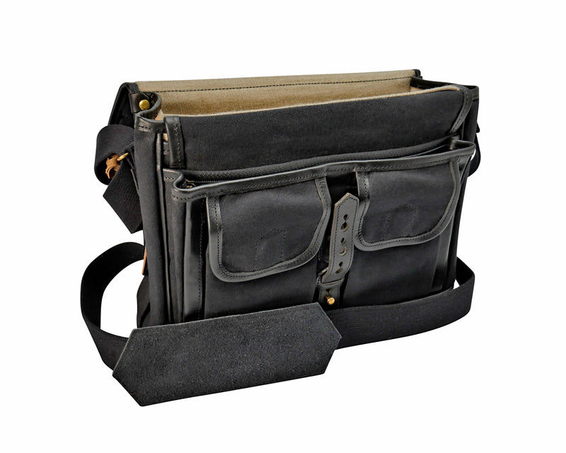 Fogg Last Waltz Satchel Black Fabric with Black Leather