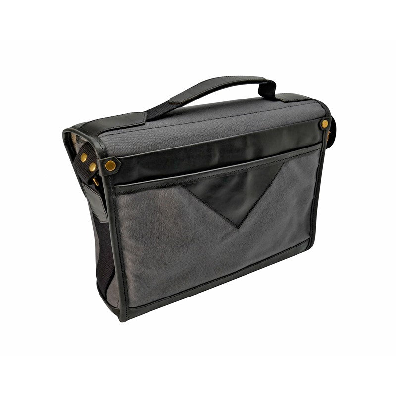 Fogg Last Waltz Satchel Grey Fabric with Black Leather