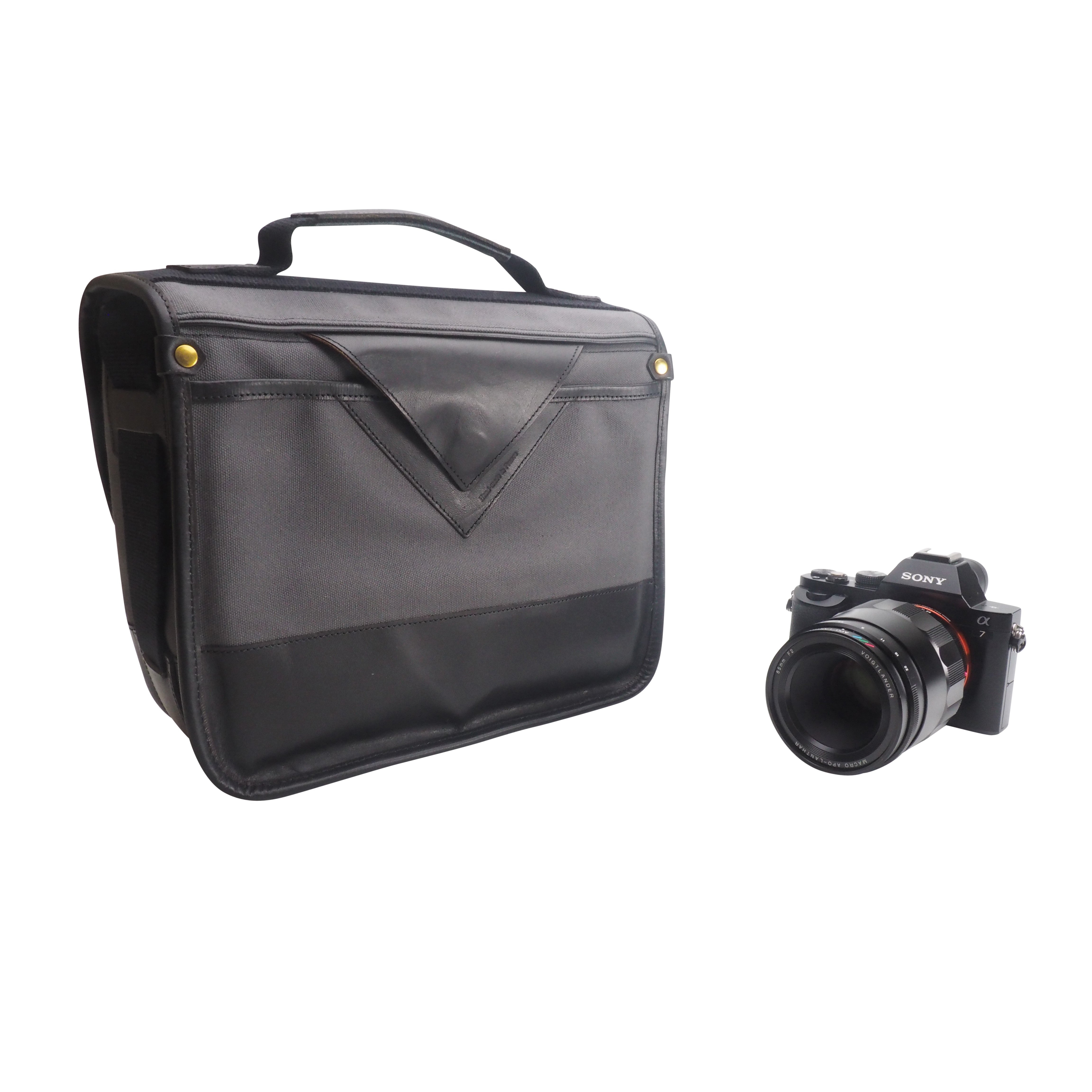 Sacoche Fogg B-Sharp Tissu gris foncé et cuir noir