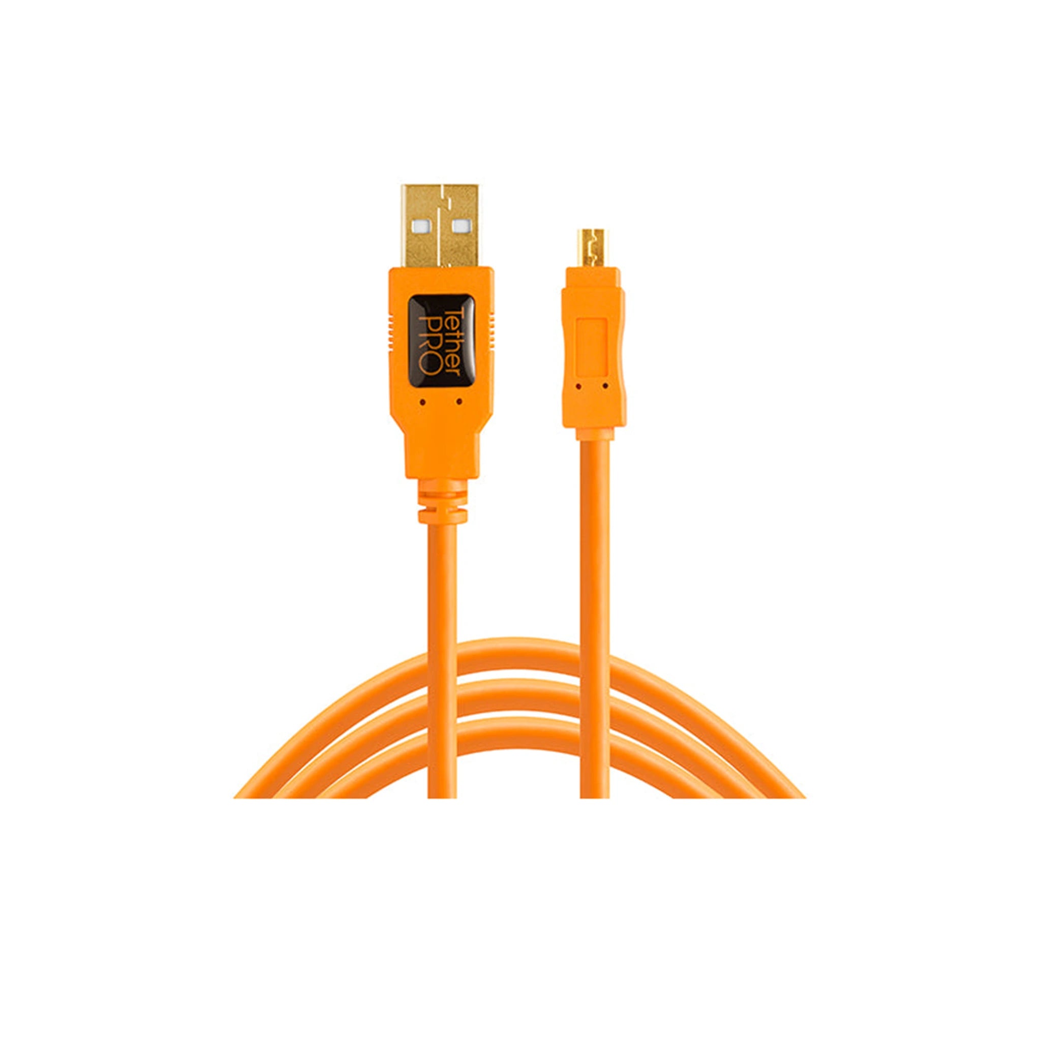 TetherTools CU8015-ORG TetherPro USB 2.0 Male to Mini-B 8pin 15' (4.6m) Cable