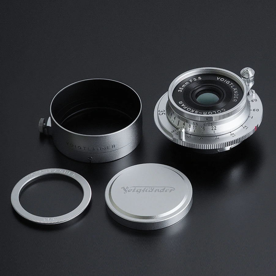 Voigtlander 35mm f3.5 VM Color-Skopar ASPH Lens Silver