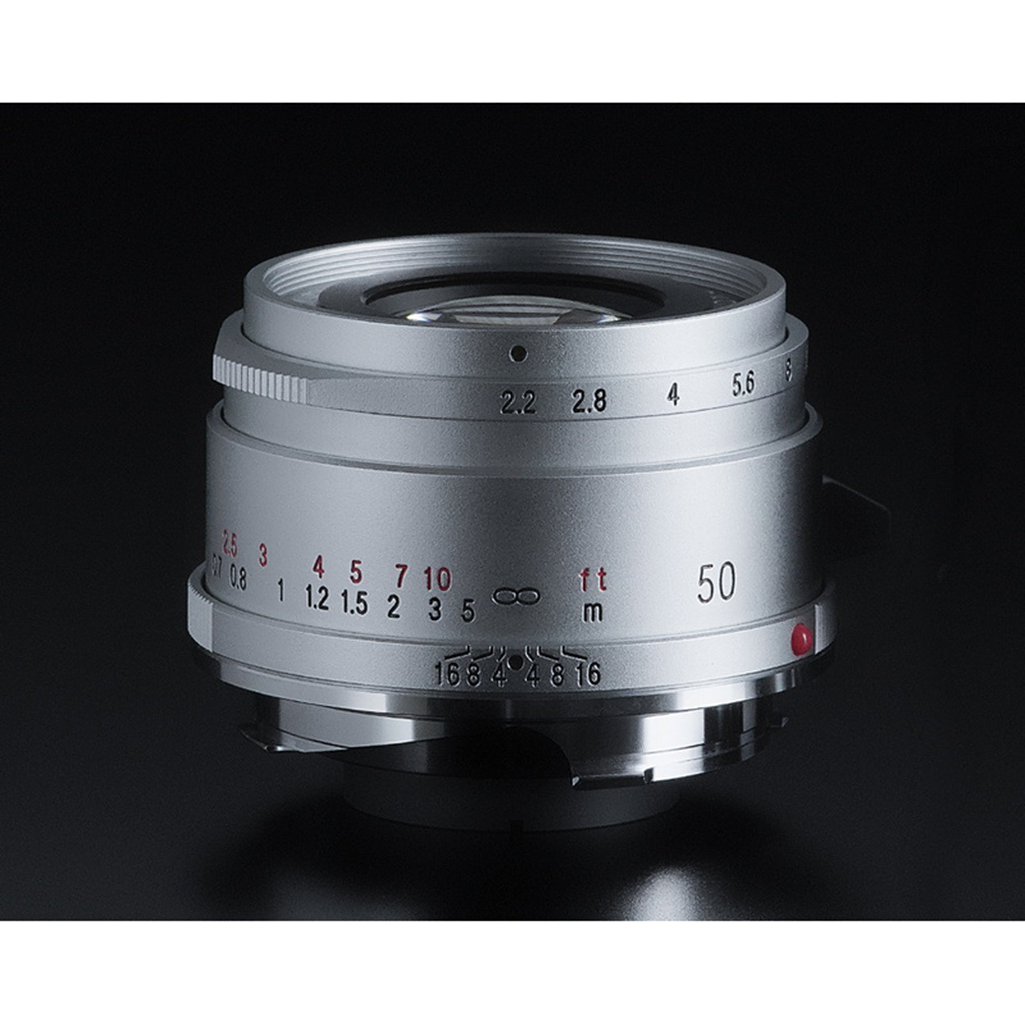 Voigtlander 50mm f2.2 Color-Skopar VM Lens Silver