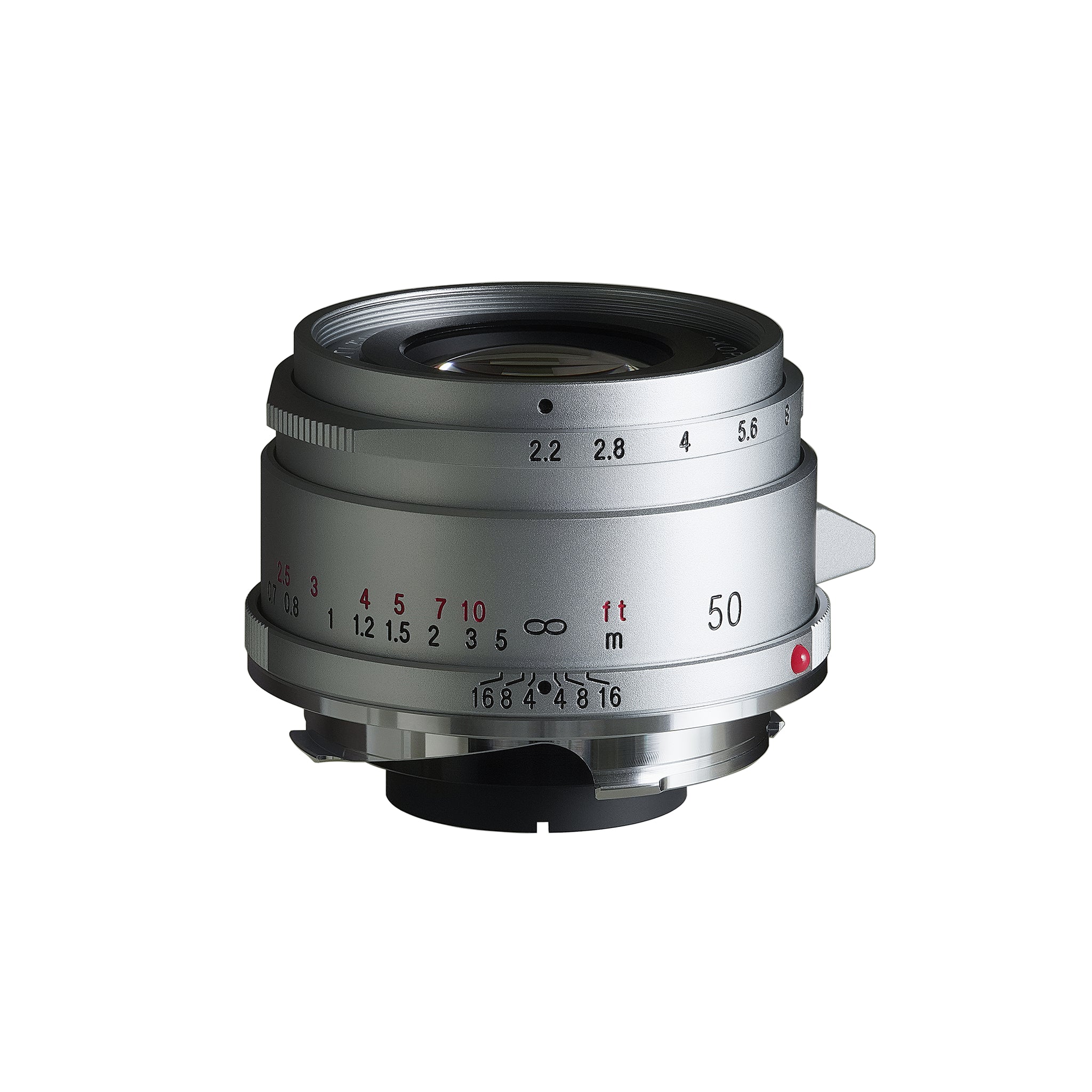 Voigtlander 50mm f2.2 Color-Skopar VM Lens Silver