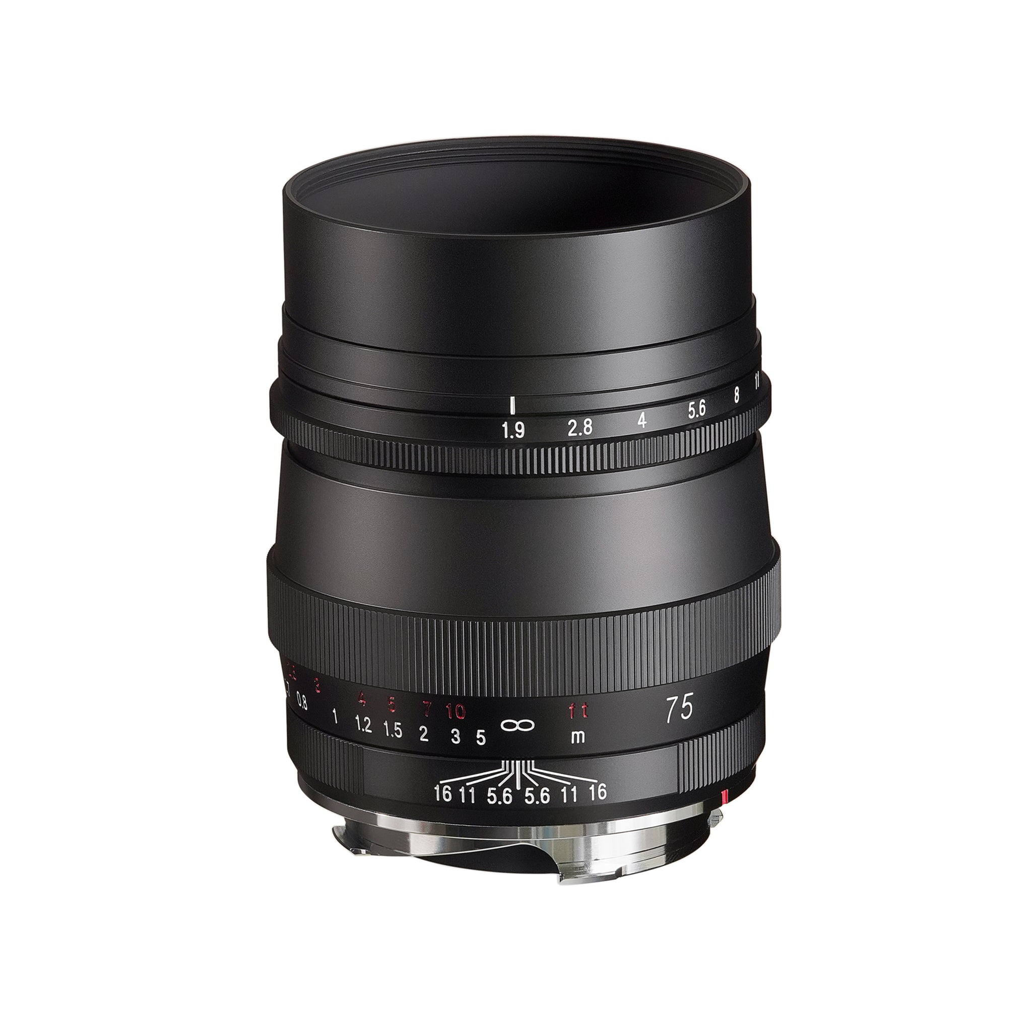 Voigtlander 75mm f1.9 Ultron VM MC Matte Black Lens