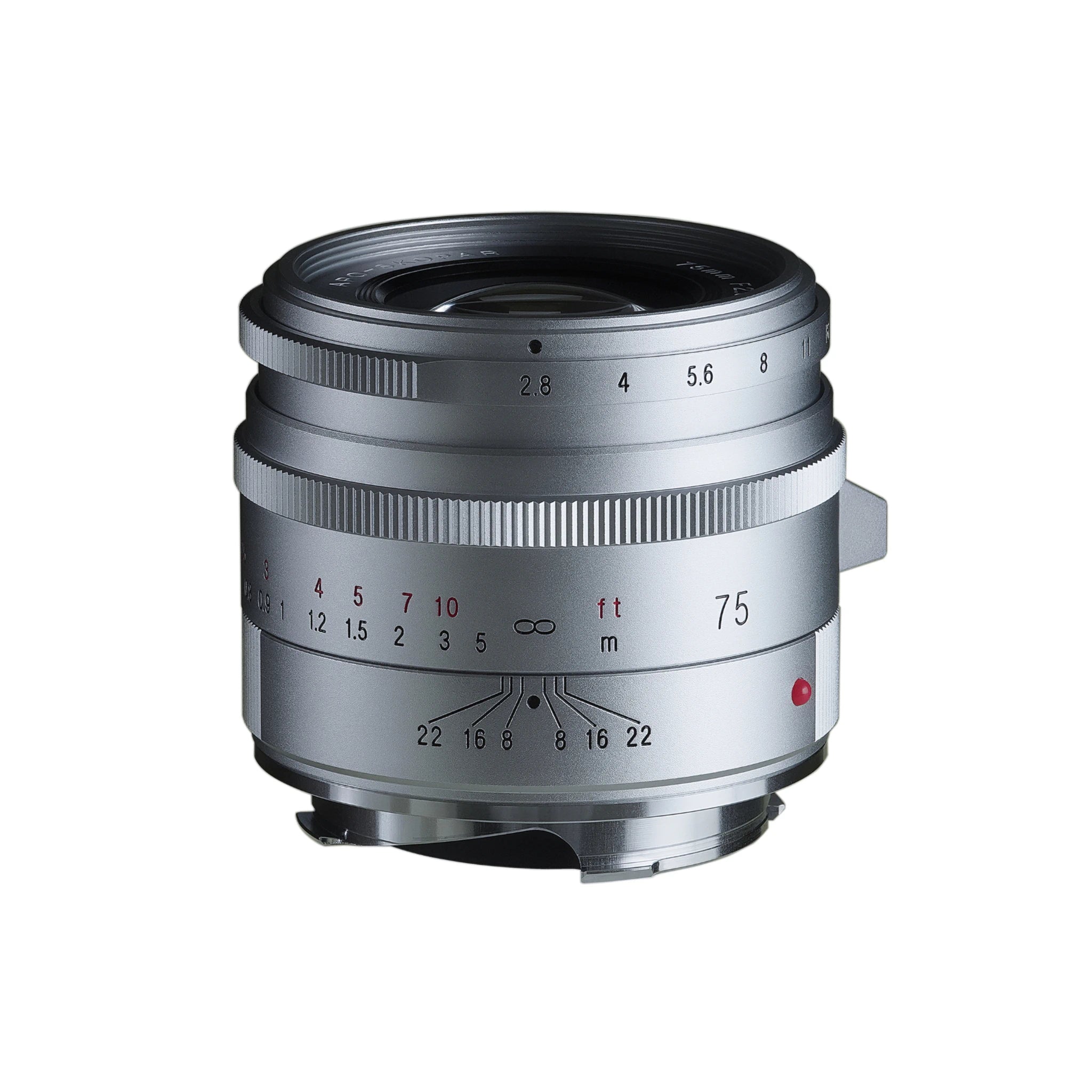 Voigtlander 75mm f2.8 VM Apo-Skopar Lens Silver