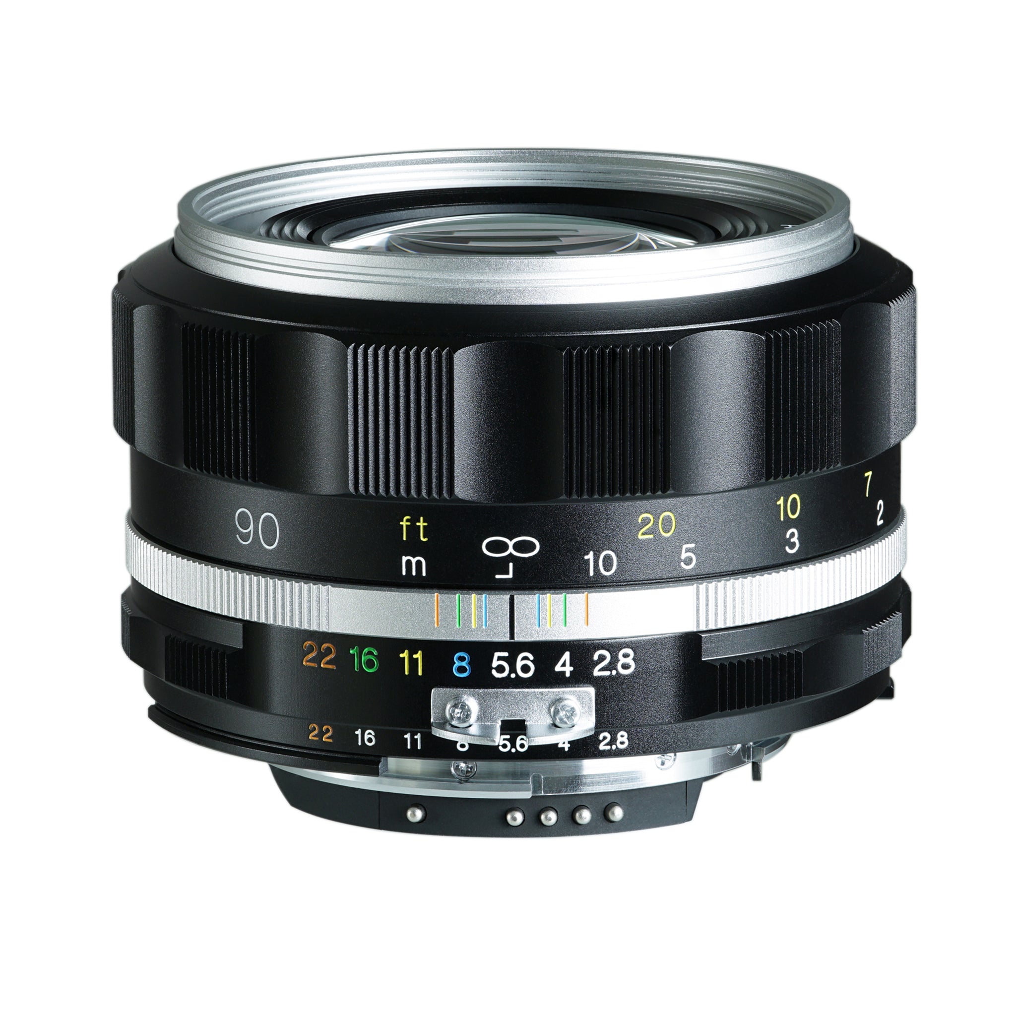 Voigtlander 90mm f2.8 SL II-S Apo-Skopar Nikon Fit Silver Lens