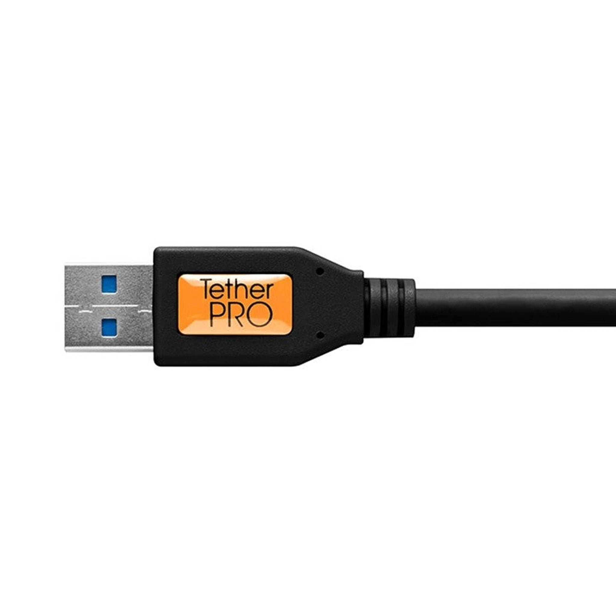 TetherTools CUC3215-BLK TetherPro USB 3.0 to USB-C, 15' (4.6m) Black Cable