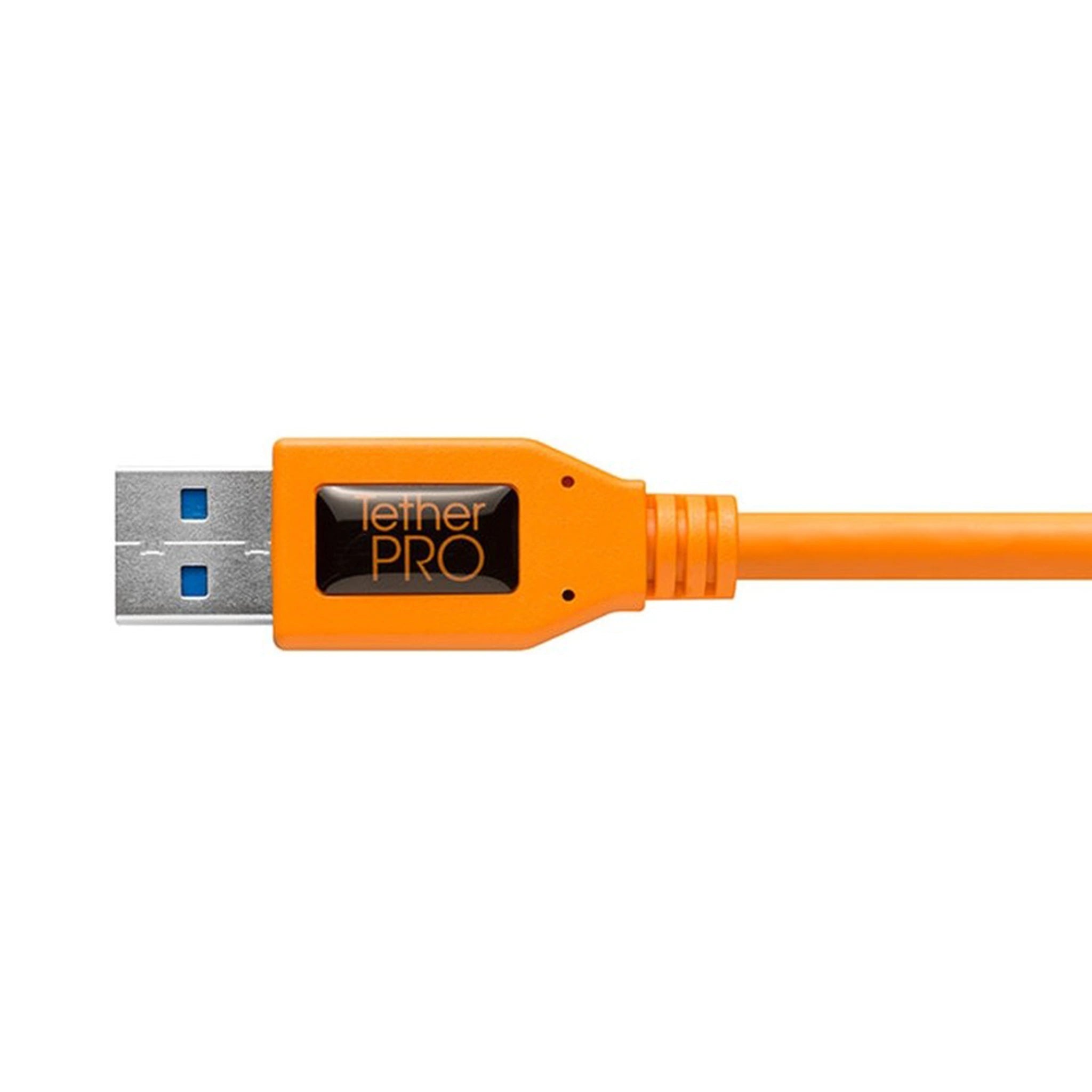 TetherTools CUC3215-ORG TetherPro USB 3.0 to USB-C, 15' (4.6m) Orange Cable