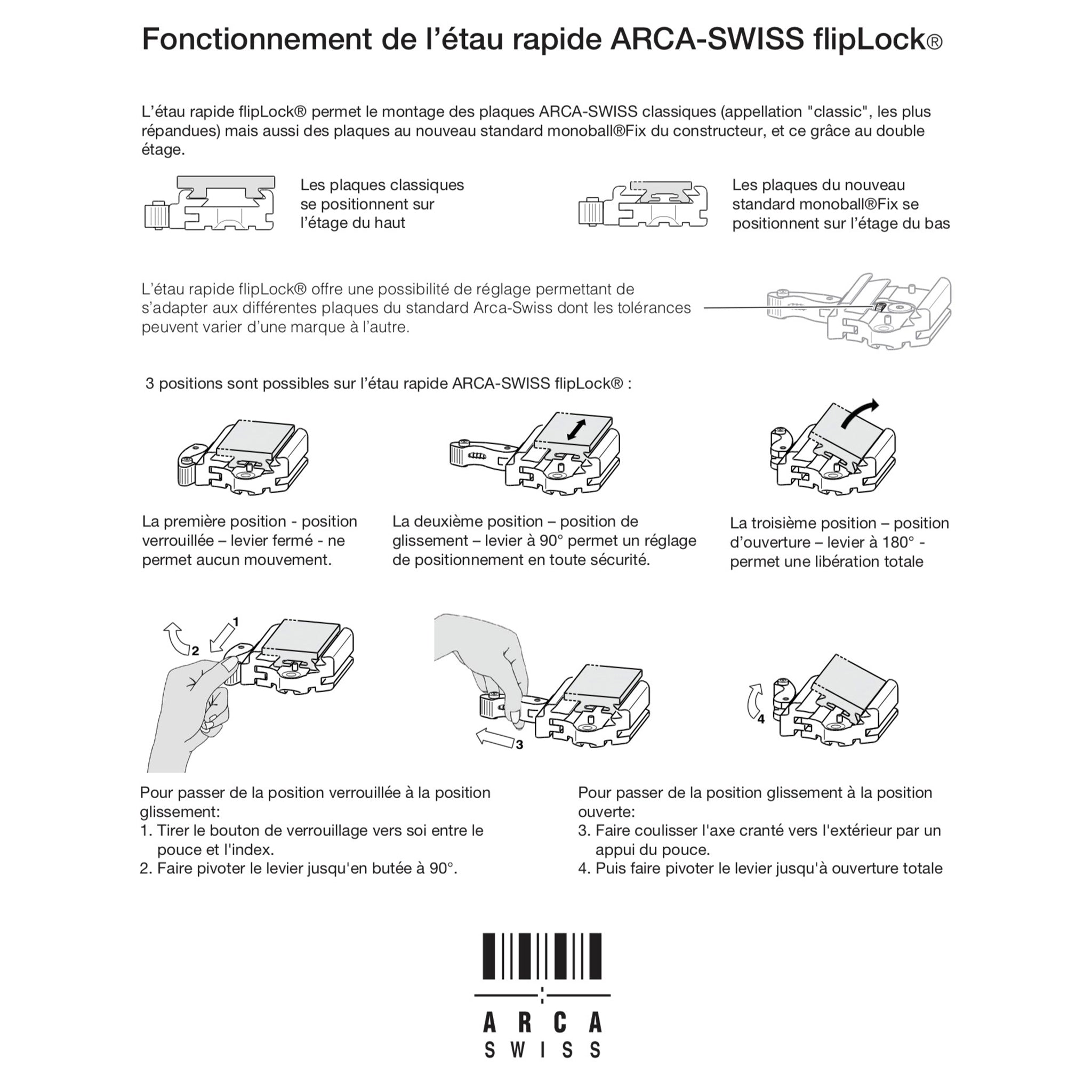 Arca-Swiss Panoramic Quickset FlipLock Device