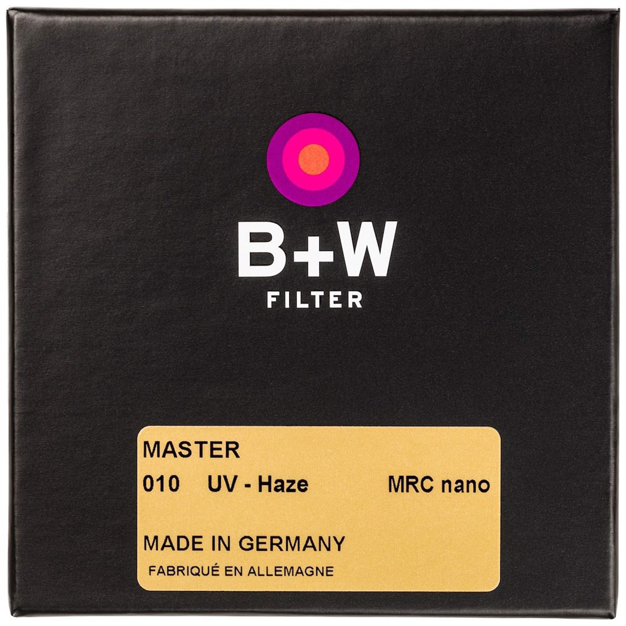 B+W UV Haze 010 MRC Nano Master Filter 39mm