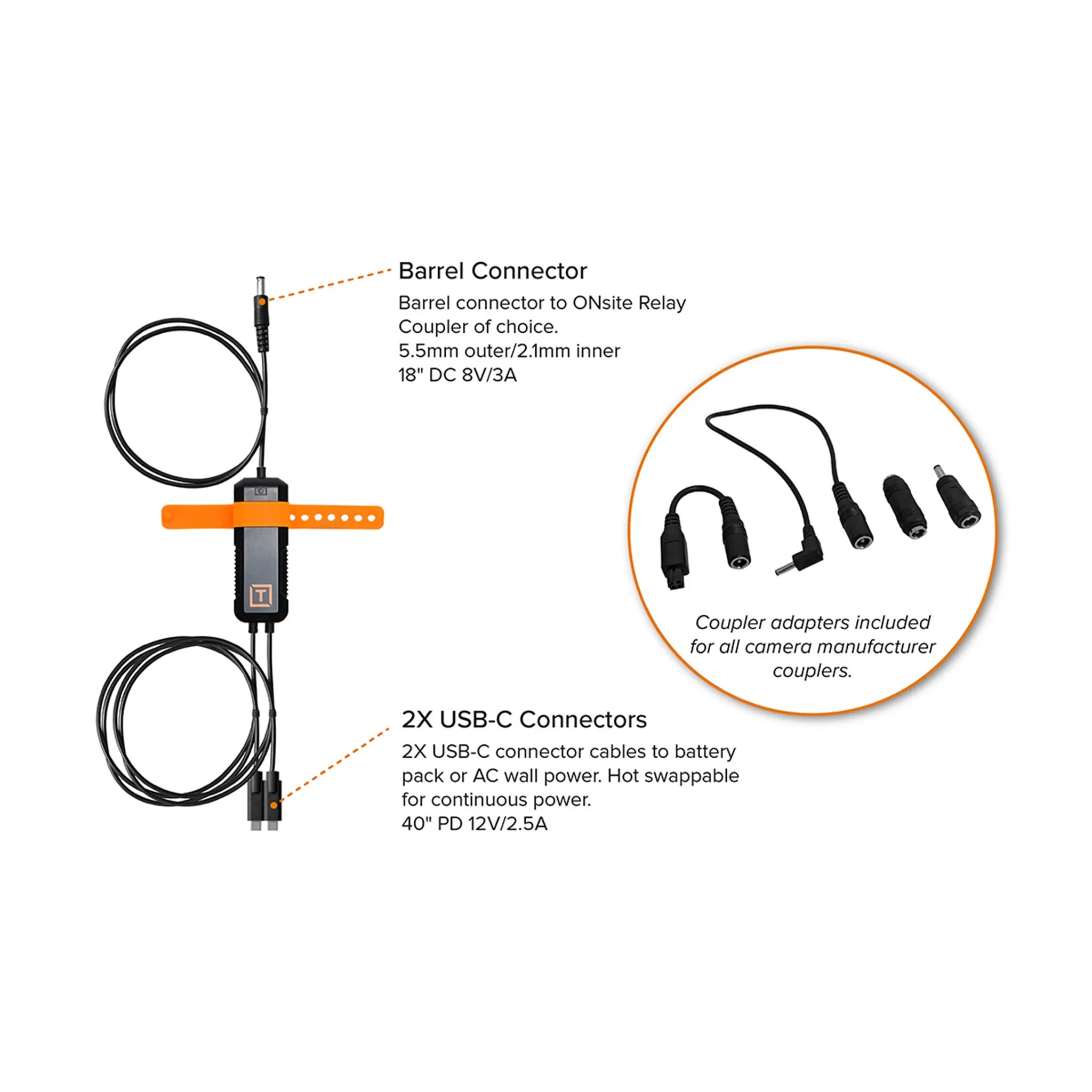 Système d'alimentation de caméra TetherTools ONsite Relay C