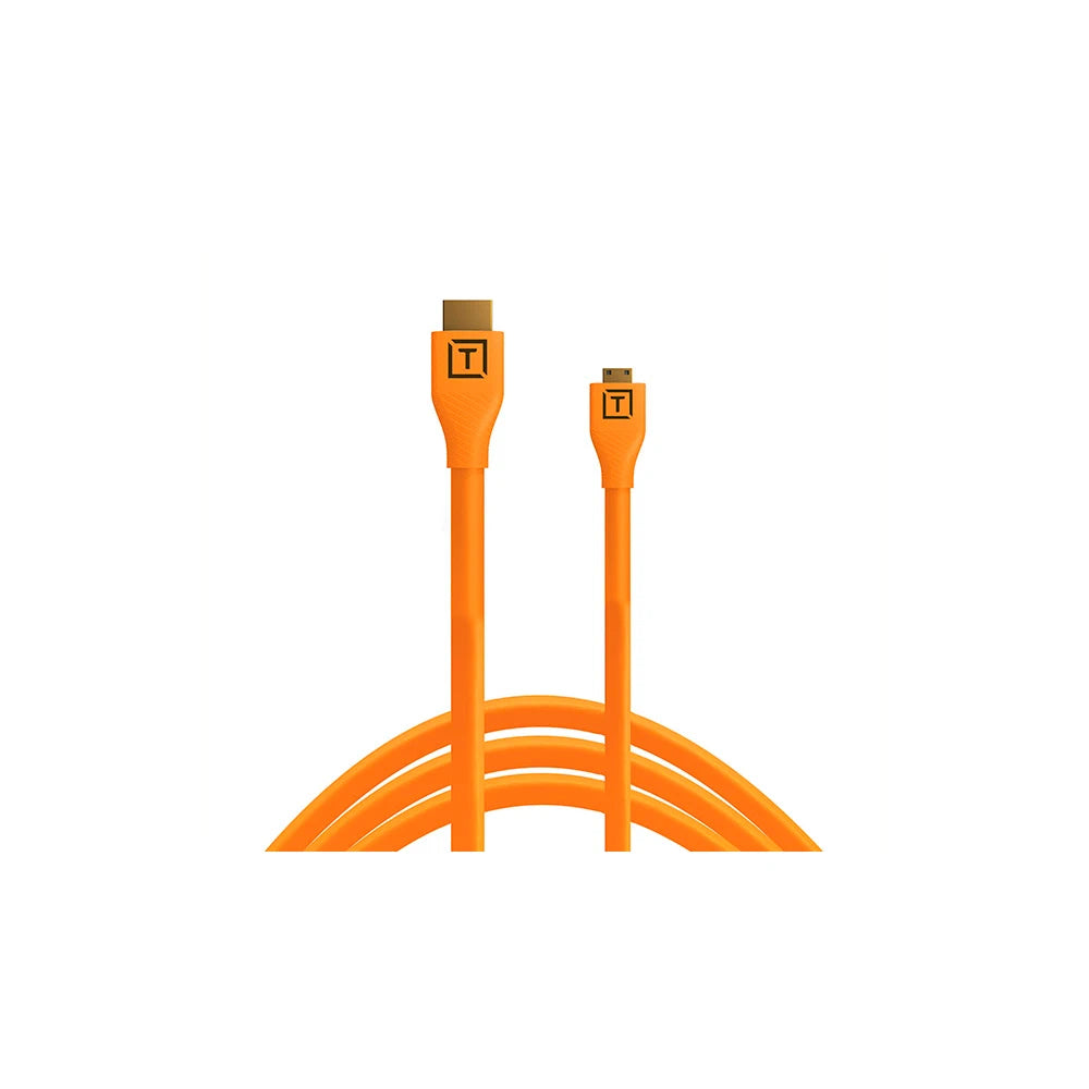 Tether Tools TetherPro HDMI Micro to HDMI 2.0, 15' (4.6m), Orange