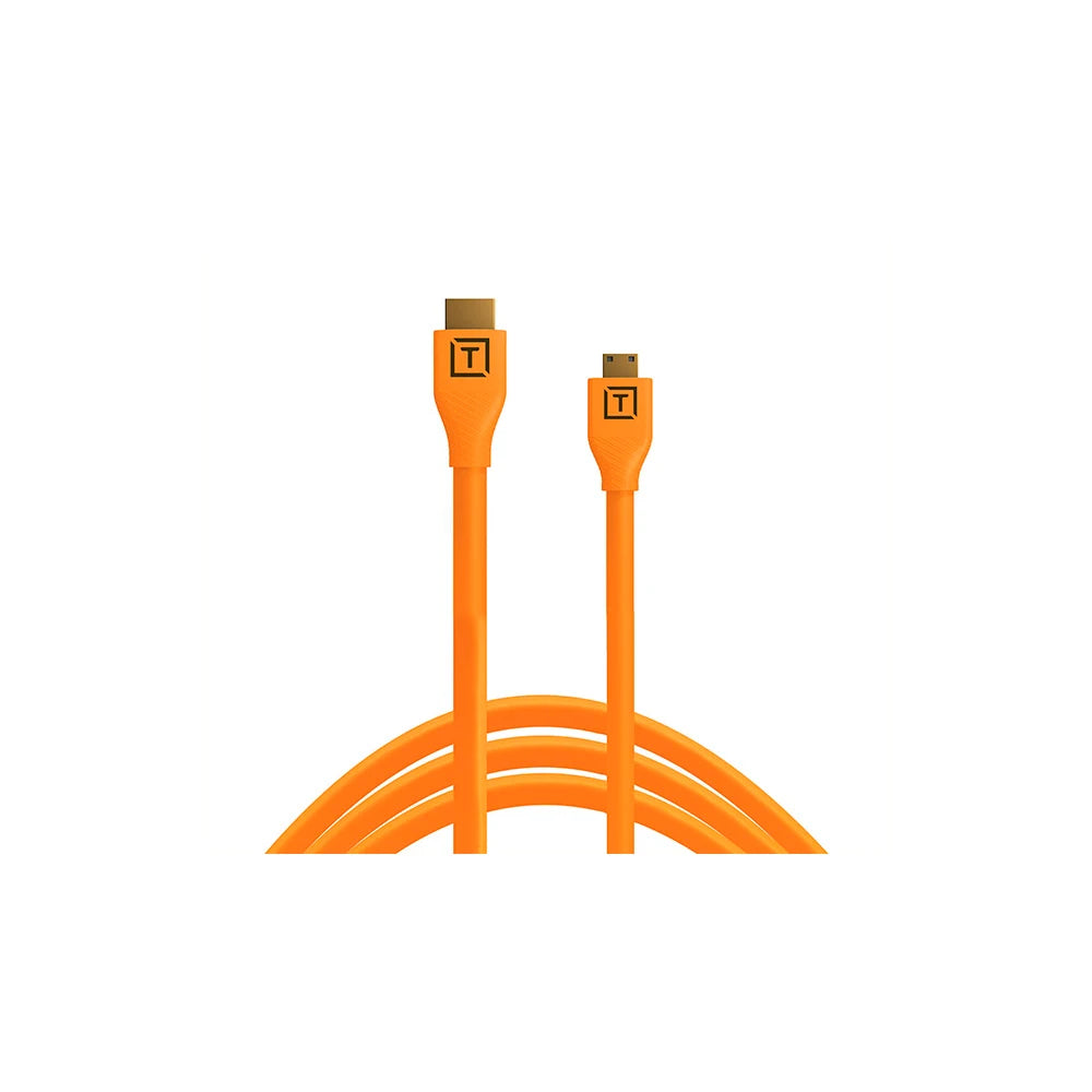 Tether Tools TetherPro HDMI Mini to HDMI 2.0, 15' (4.6m), Orange