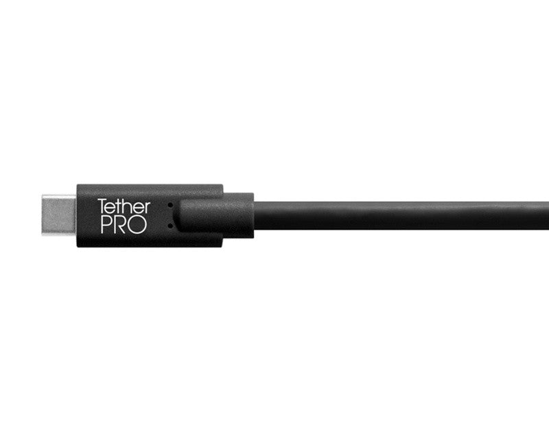 TetherTools CUC3315-BLK TetherPro USB-C to 3.0 Micro-B, 15' (4.6m) Black Cable