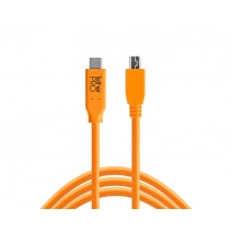 Tether Tools-TetherTools CUC2415-ORG TetherPro USB-C to 2.0 Mini-B 5-Pin, 15' (4.6m) Orange Cable