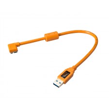 Tether Tools-TetherTools CU61RT01-ORG TetherPro USB 3.0 SuperSpeed Micro-B Right Angle 1' (30cmm) Cable